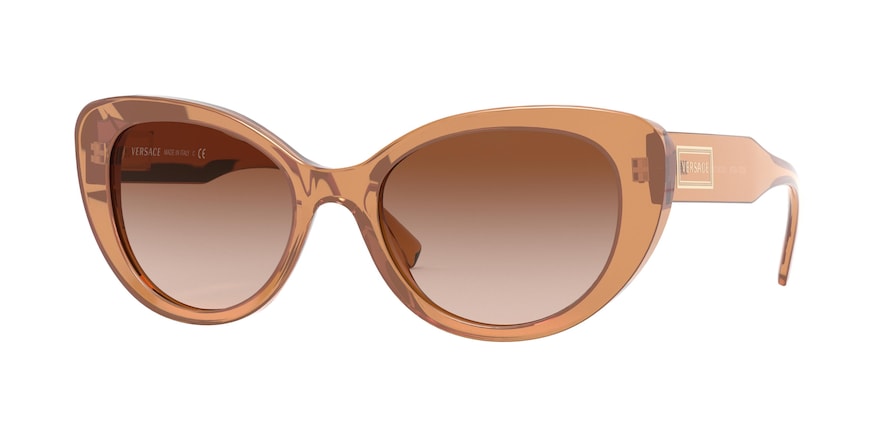 Versace VE4378 Cat Eye Sunglasses  532613-TRANSPARENT BROWN 54-19-140 - Color Map brown