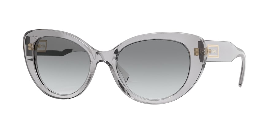 Versace VE4378 Cat Eye Sunglasses  593/11-TRANSPARENT GREY 54-19-140 - Color Map grey