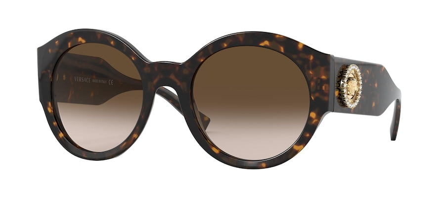 Versace VE4380BF Oval Sunglasses  108/13-HAVANA 54-22-140 - Color Map havana