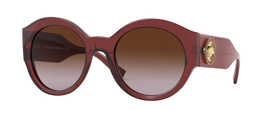 Versace VE4380B Oval Sunglasses  388/13-BURGUNDY 54-22-140 - Color Map red