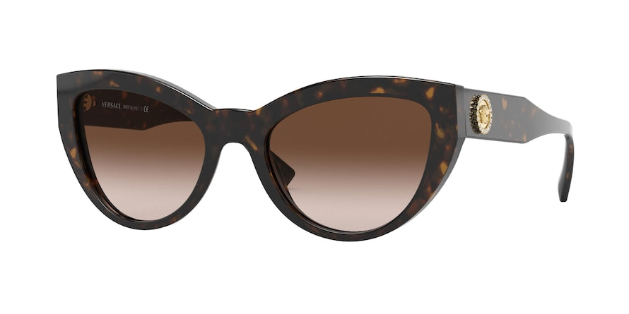Versace VE4381B Cat Eye Sunglasses  108/13-HAVANA 53-19-140 - Color Map havana