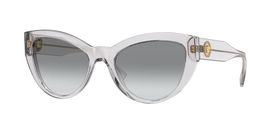 Versace VE4381B Cat Eye Sunglasses  593/11-TRANSPARENT GRAY 53-19-140 - Color Map grey