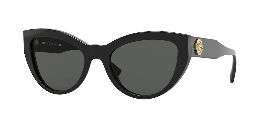 Versace VE4381B Cat Eye Sunglasses  GB1/87-BLACK 53-19-140 - Color Map black