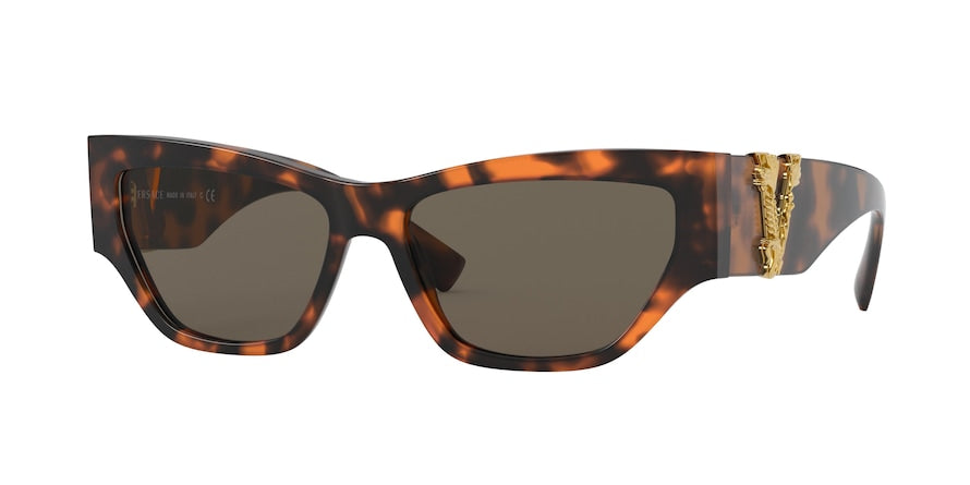 Versace VE4383F Cat Eye Sunglasses  944/3-HAVANA 56-15-140 - Color Map havana