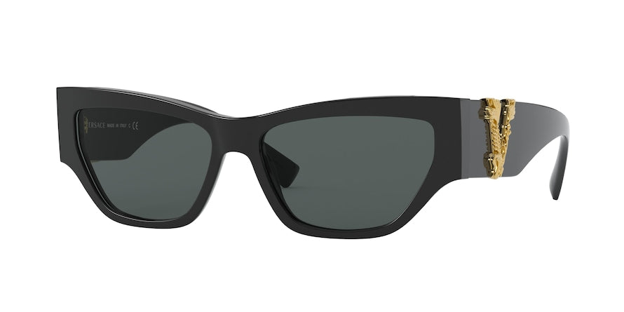 Versace VE4383F Cat Eye Sunglasses  GB1/87-BLACK 56-15-140 - Color Map black
