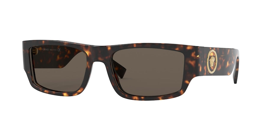 Versace VE4385 Rectangle Sunglasses  108/3-HAVANA 56-18-135 - Color Map havana
