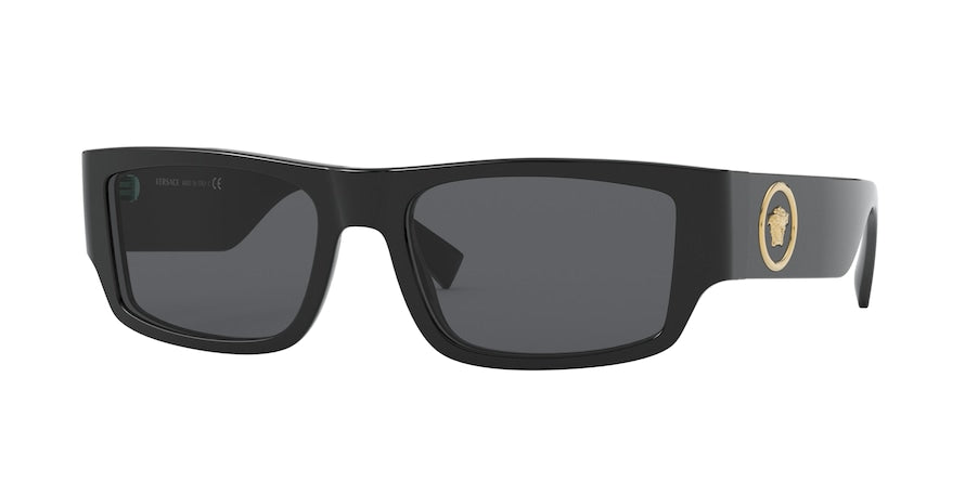 Versace VE4385 Rectangle Sunglasses  GB1/87-BLACK 56-18-135 - Color Map black