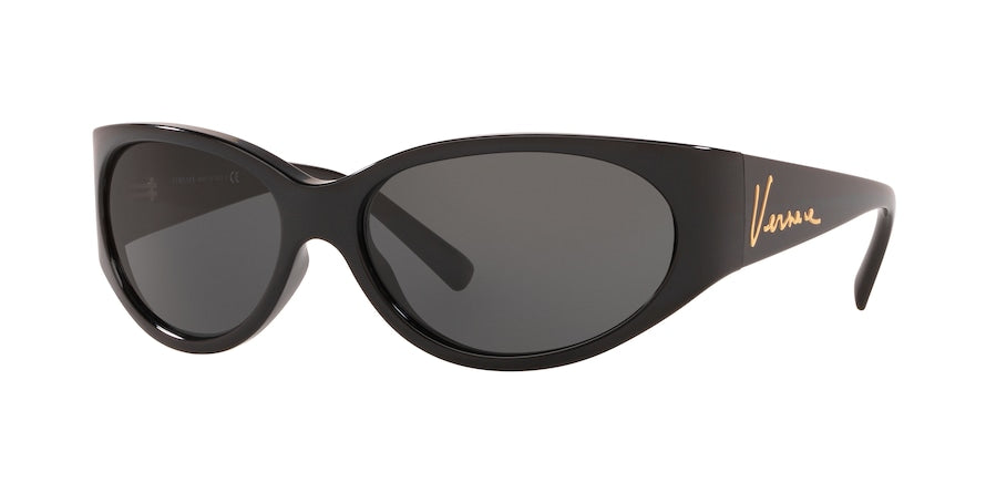 Versace VE4386 Oval Sunglasses  GB1/87-BLACK 62-16-130 - Color Map black