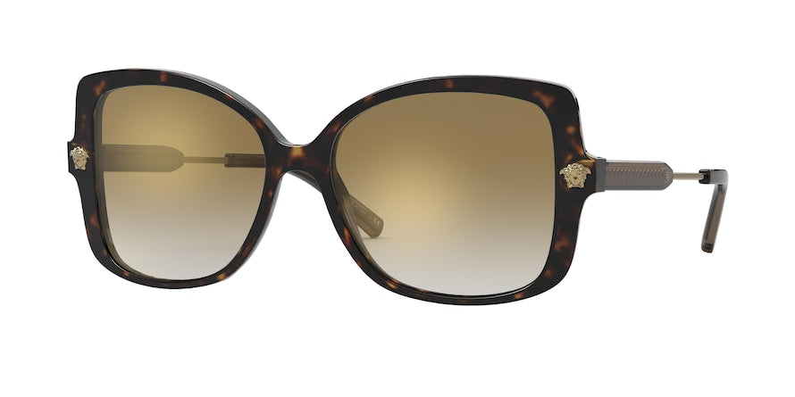 Versace VE4390F Rectangle Sunglasses  108/6E-HAVANA 56-16-140 - Color Map havana
