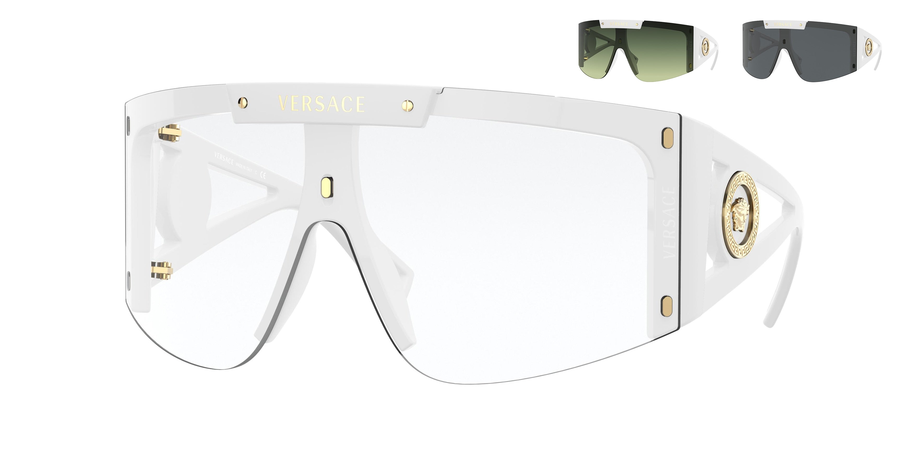 Versace VE4393 Irregular Sunglasses  401/1W-White 46-120-148 - Color Map White