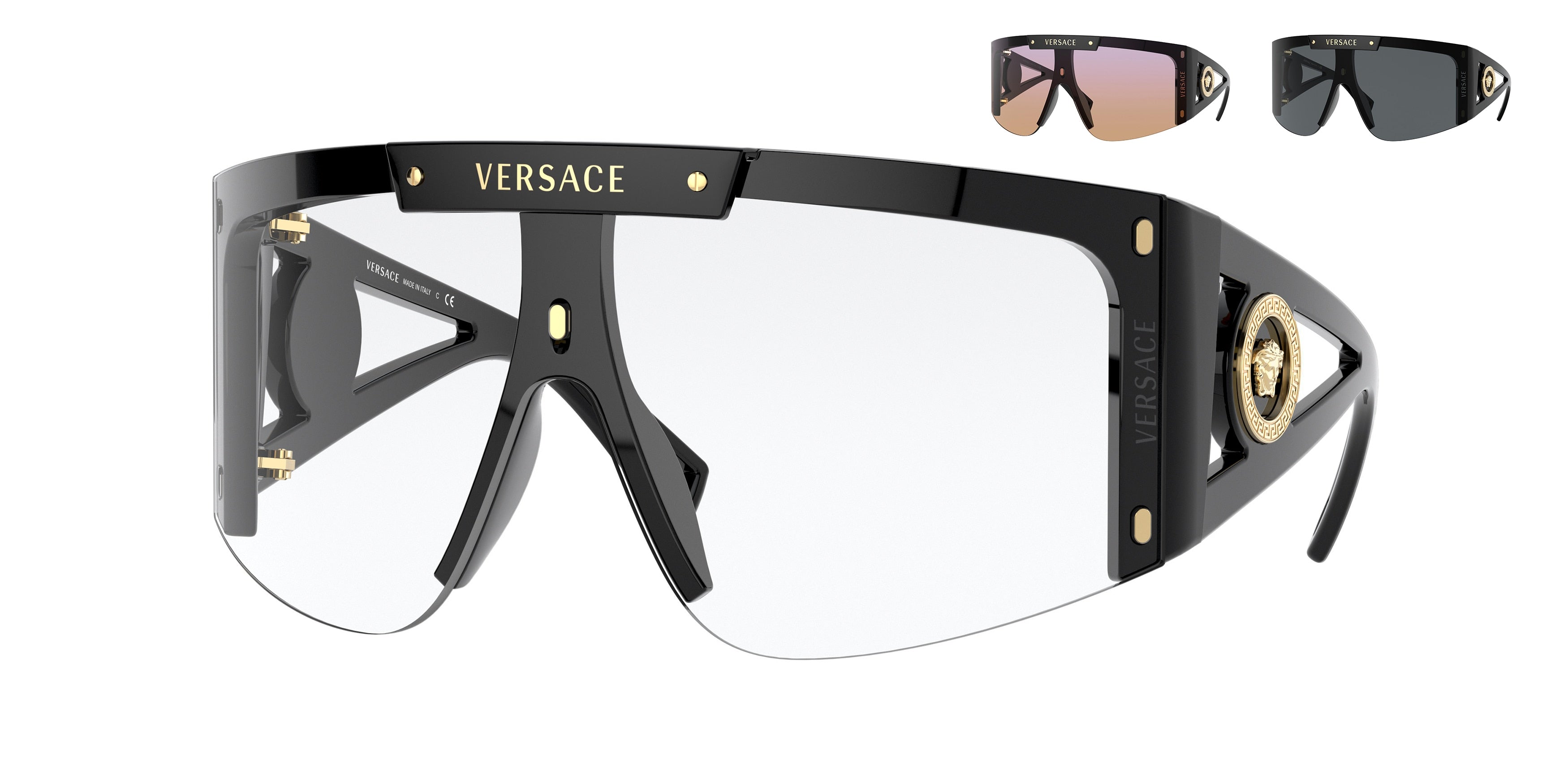 Versace VE4393 Irregular Sunglasses  GB1/1W-Black 46-120-148 - Color Map Black