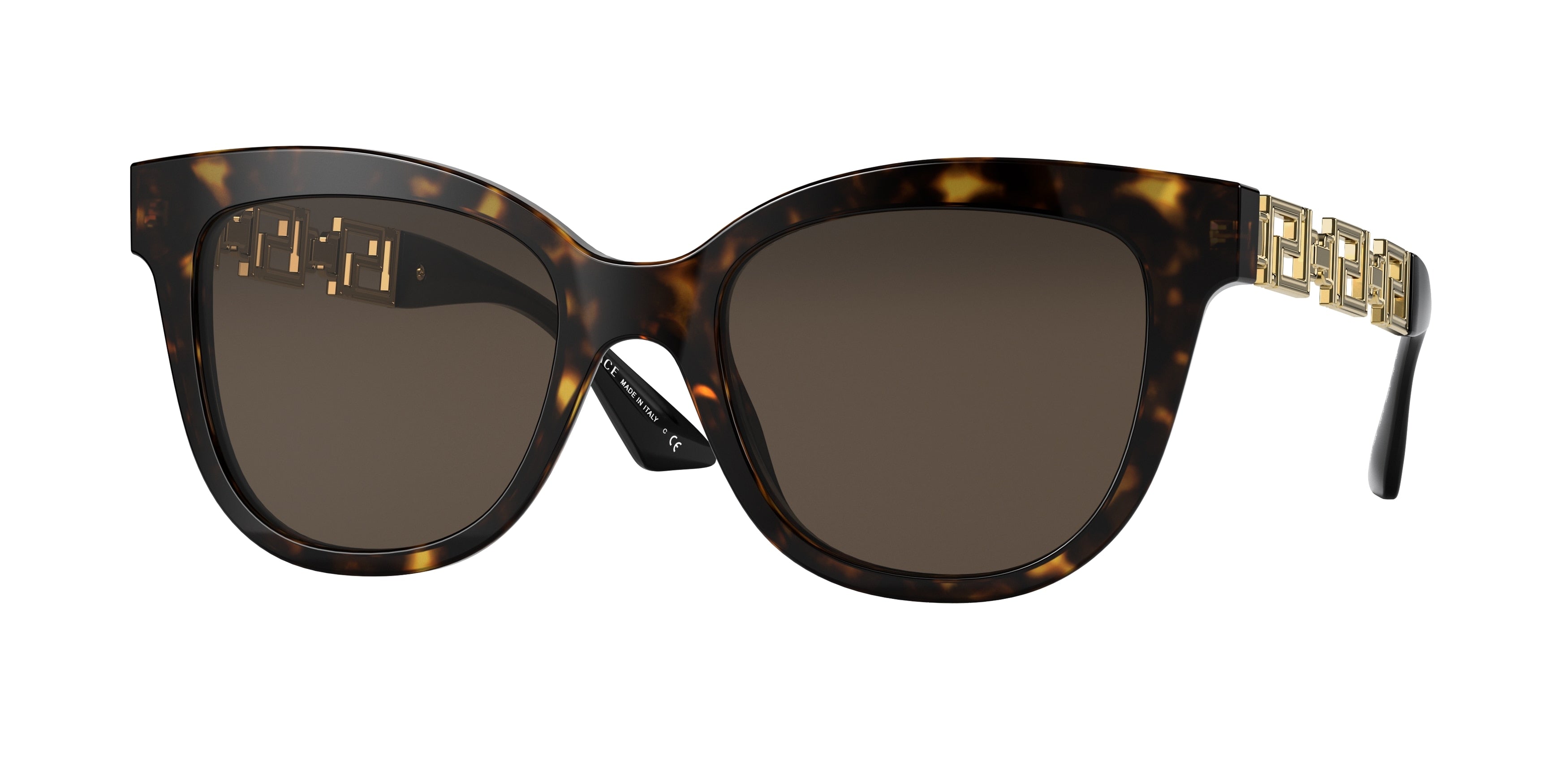 Versace VE4394 Cat Eye Sunglasses  108/73-Havana 54-145-20 - Color Map Tortoise