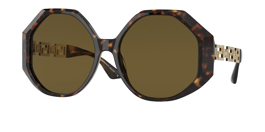 Versace VE4395F Square Sunglasses  108/73-HAVANA 59-17-145 - Color Map havana