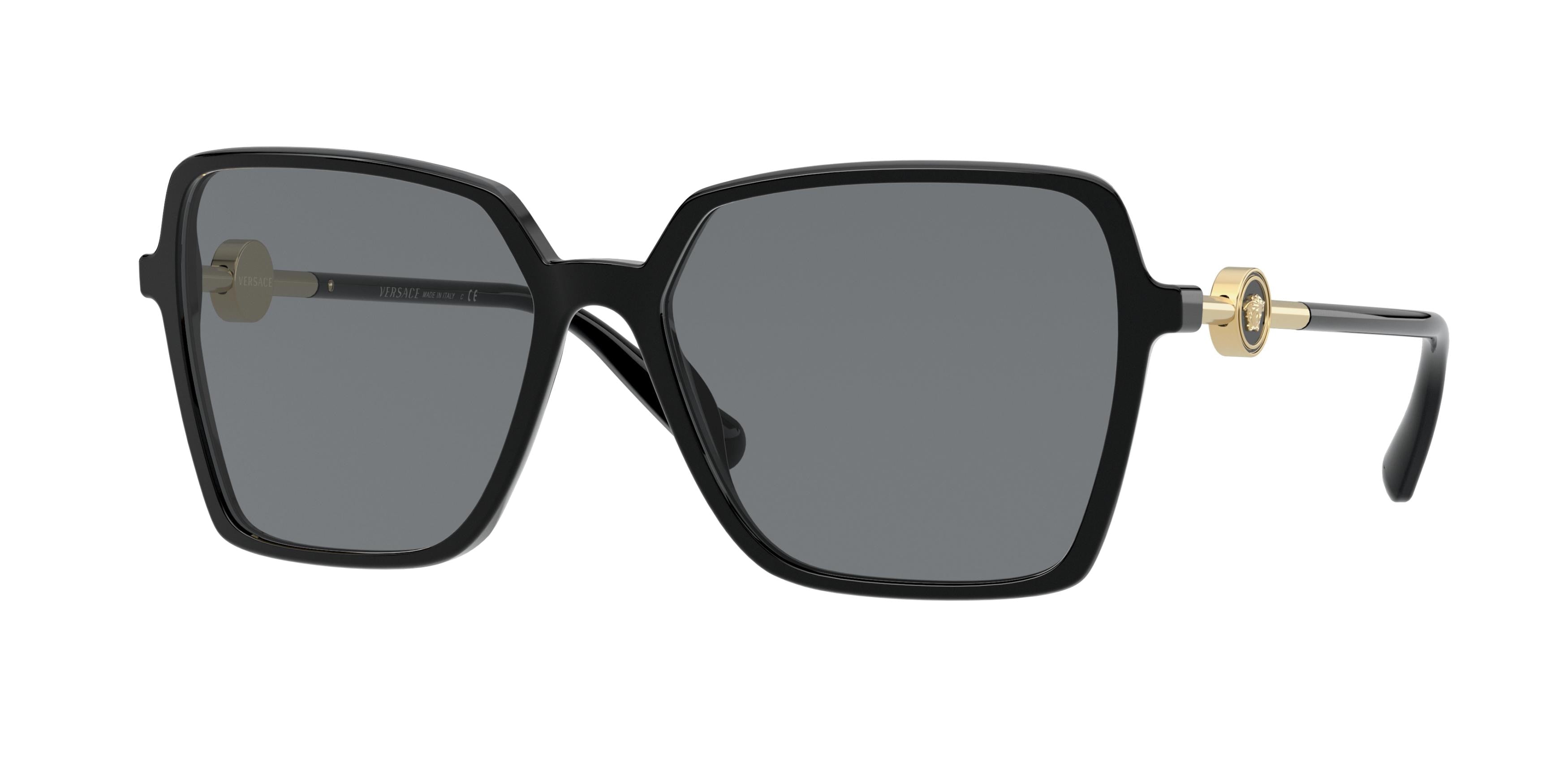 Versace VE4396F Square Sunglasses  GB1/87-Black 58-140-16 - Color Map Black