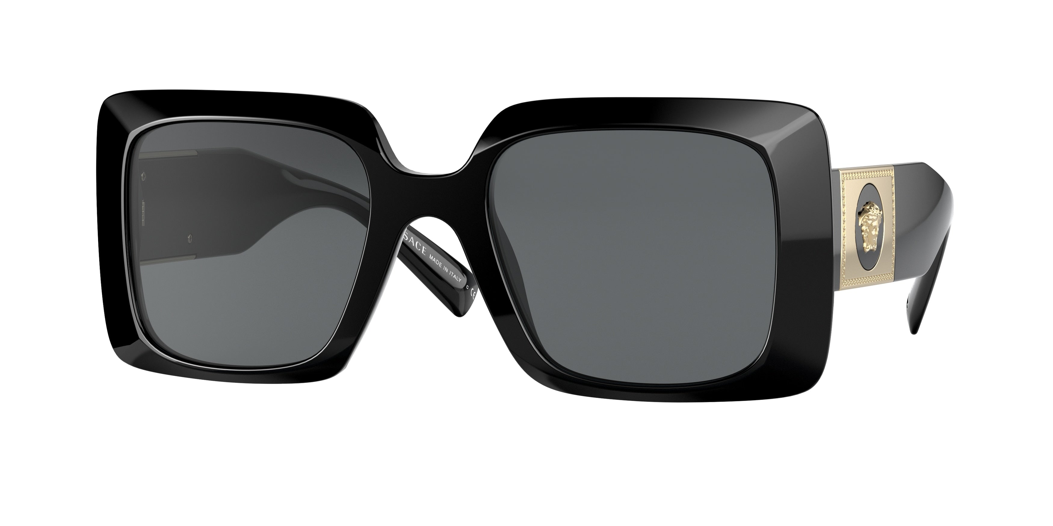 Versace VE4405 Rectangle Sunglasses  GB1/87-Black 54-140-22 - Color Map Black
