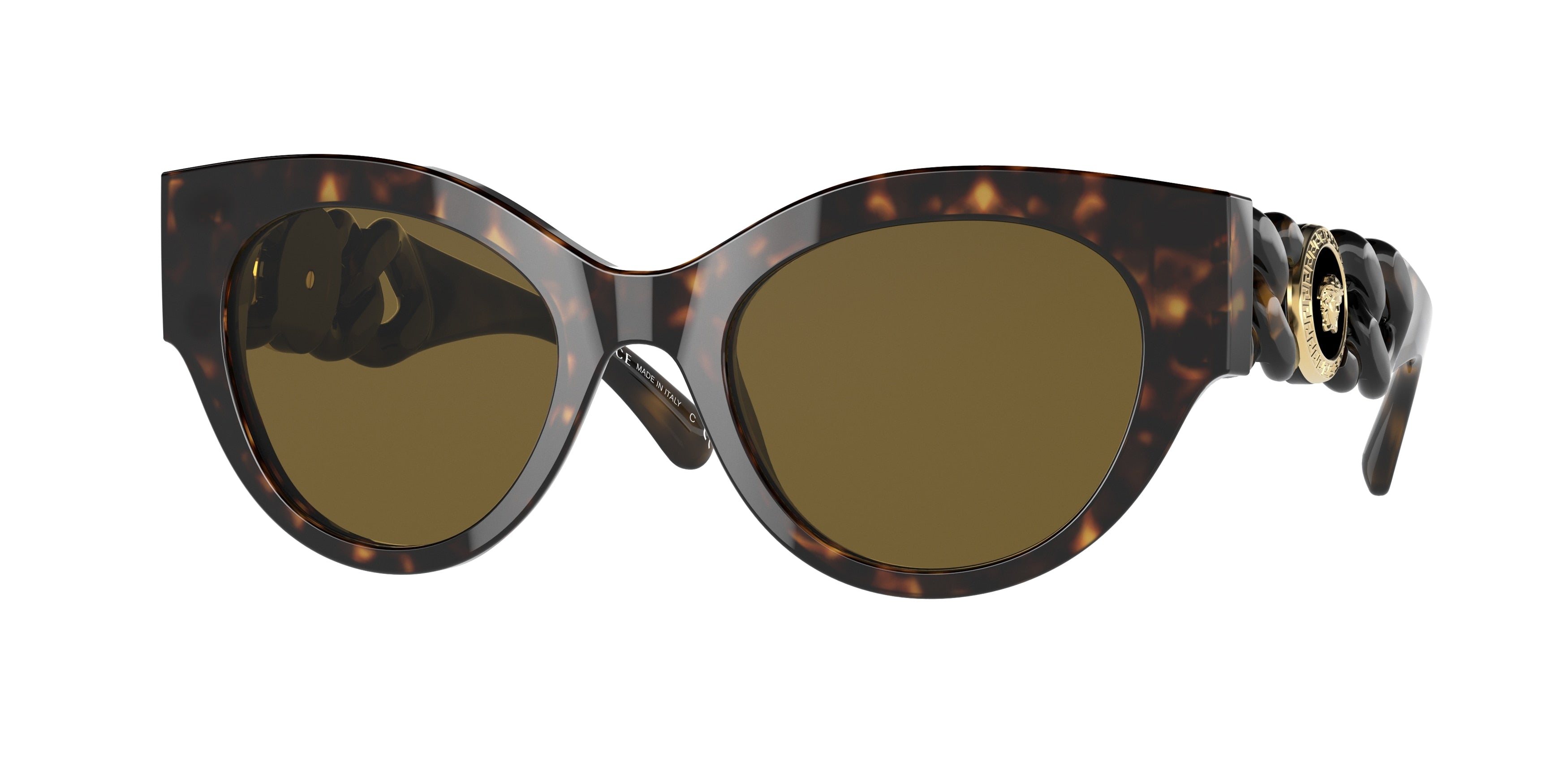 Versace VE4408 Phantos Sunglasses  108/73-Havana 52-140-21 - Color Map Tortoise