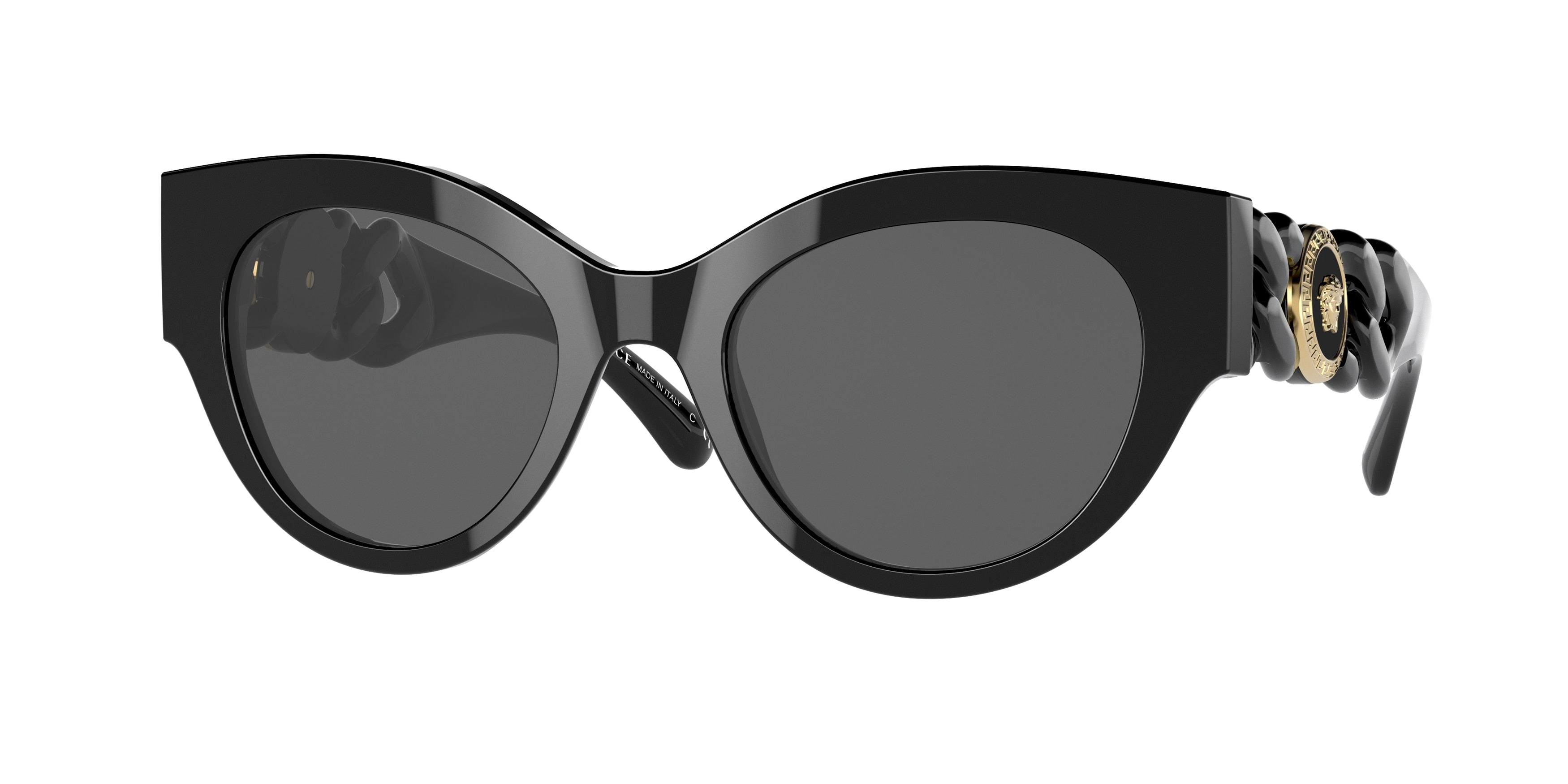 Versace VE4408 Phantos Sunglasses  GB1/87-Black 52-140-21 - Color Map Black