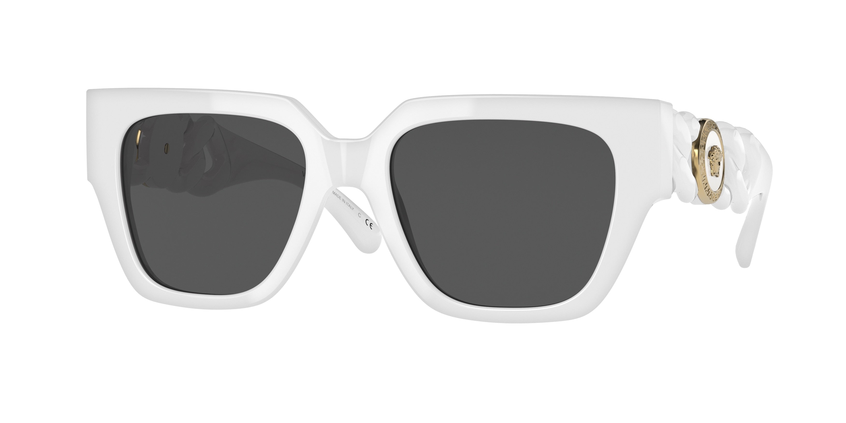 Versace VE4409 Square Sunglasses  314/87-White 52-140-19 - Color Map White