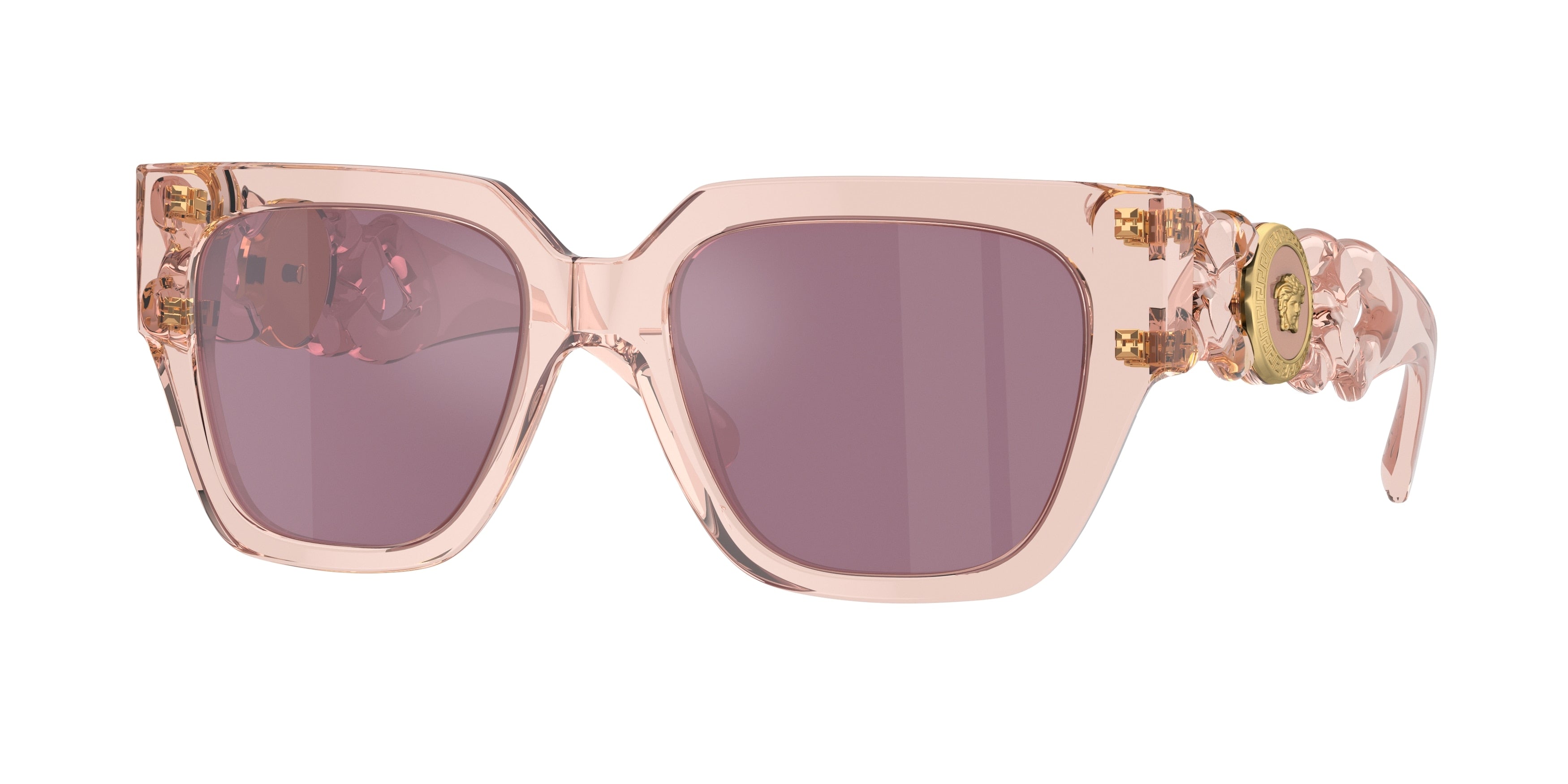 Versace VE4409 Square Sunglasses  5339AK-Transparent Pink 52-140-19 - Color Map Pink