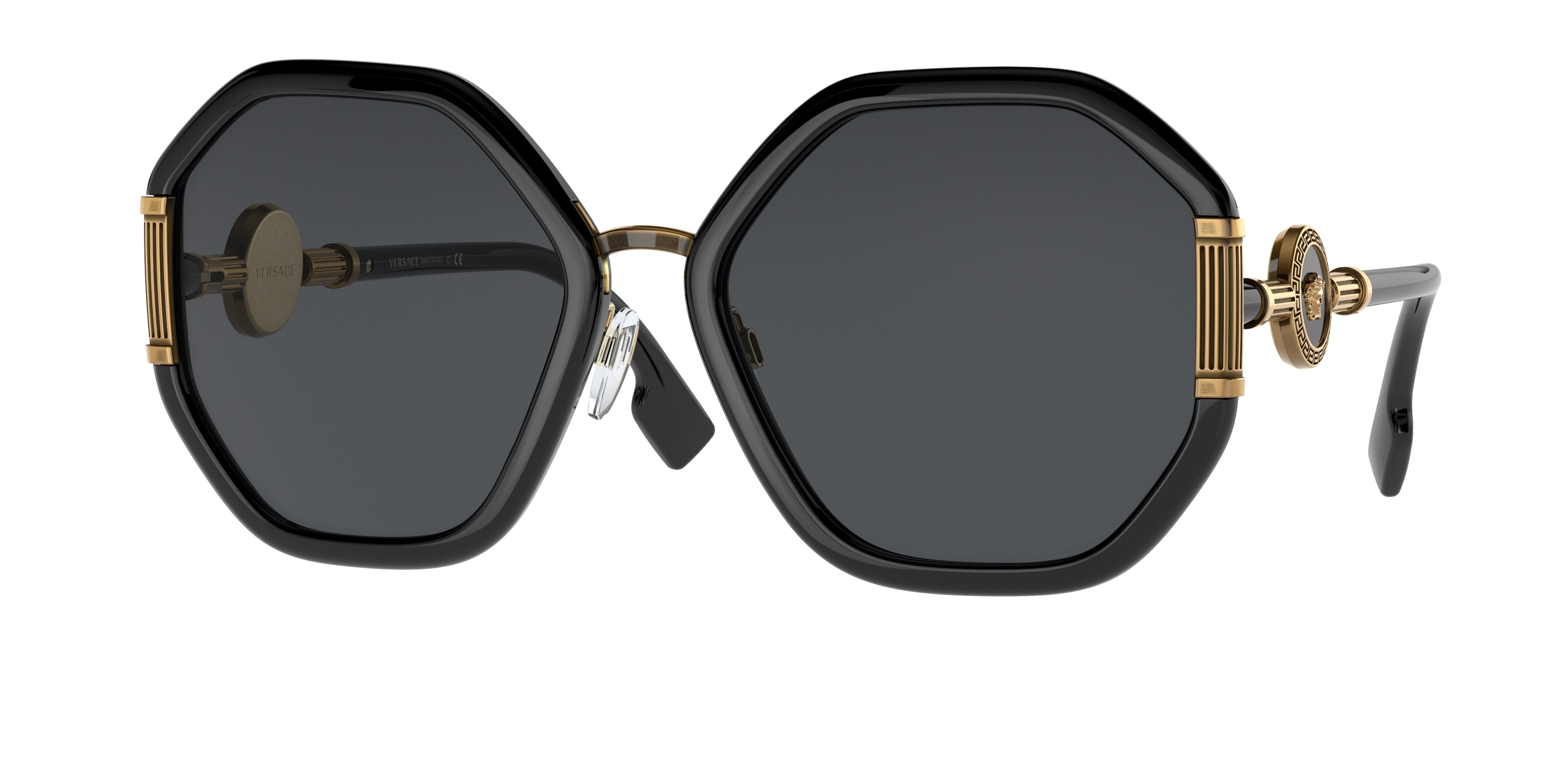 Versace VE4413 Irregular Sunglasses  GB1/87-Black 59-140-19 - Color Map Black