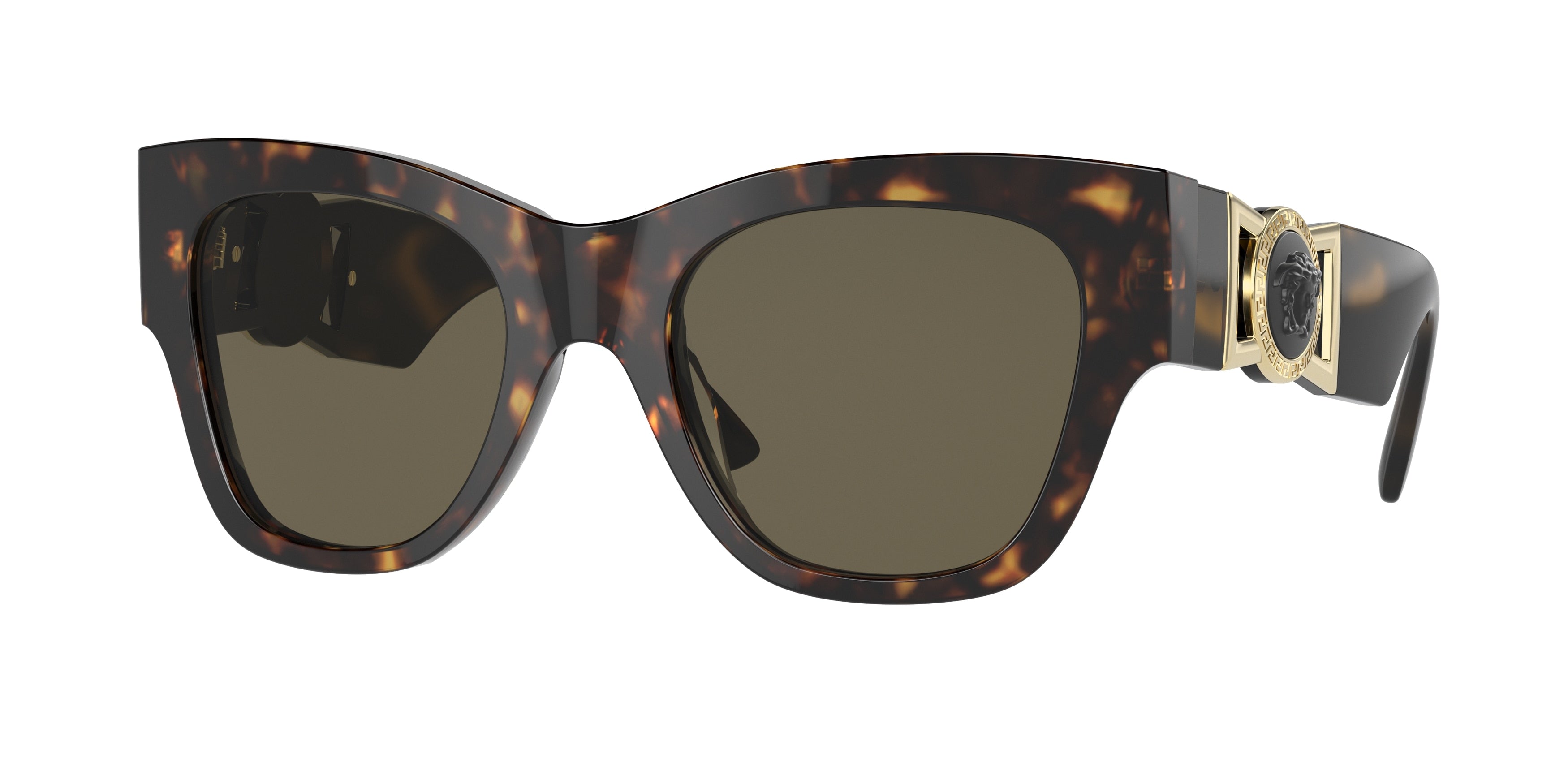 Versace VE4415U Cat Eye Sunglasses  108/3-Havana 52-145-21 - Color Map Tortoise