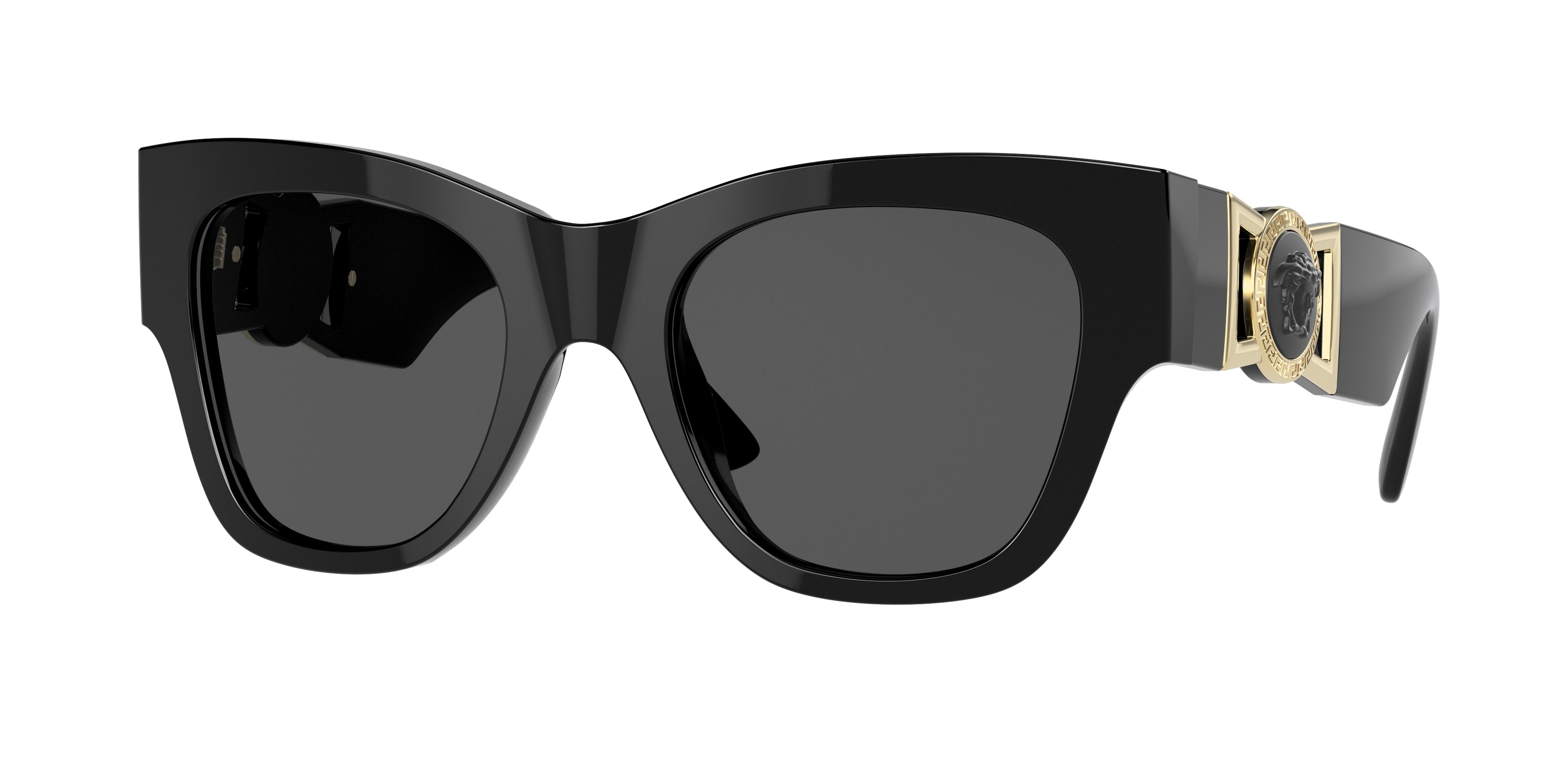 Versace VE4415U Cat Eye Sunglasses  GB1/87-Black 52-145-21 - Color Map Black