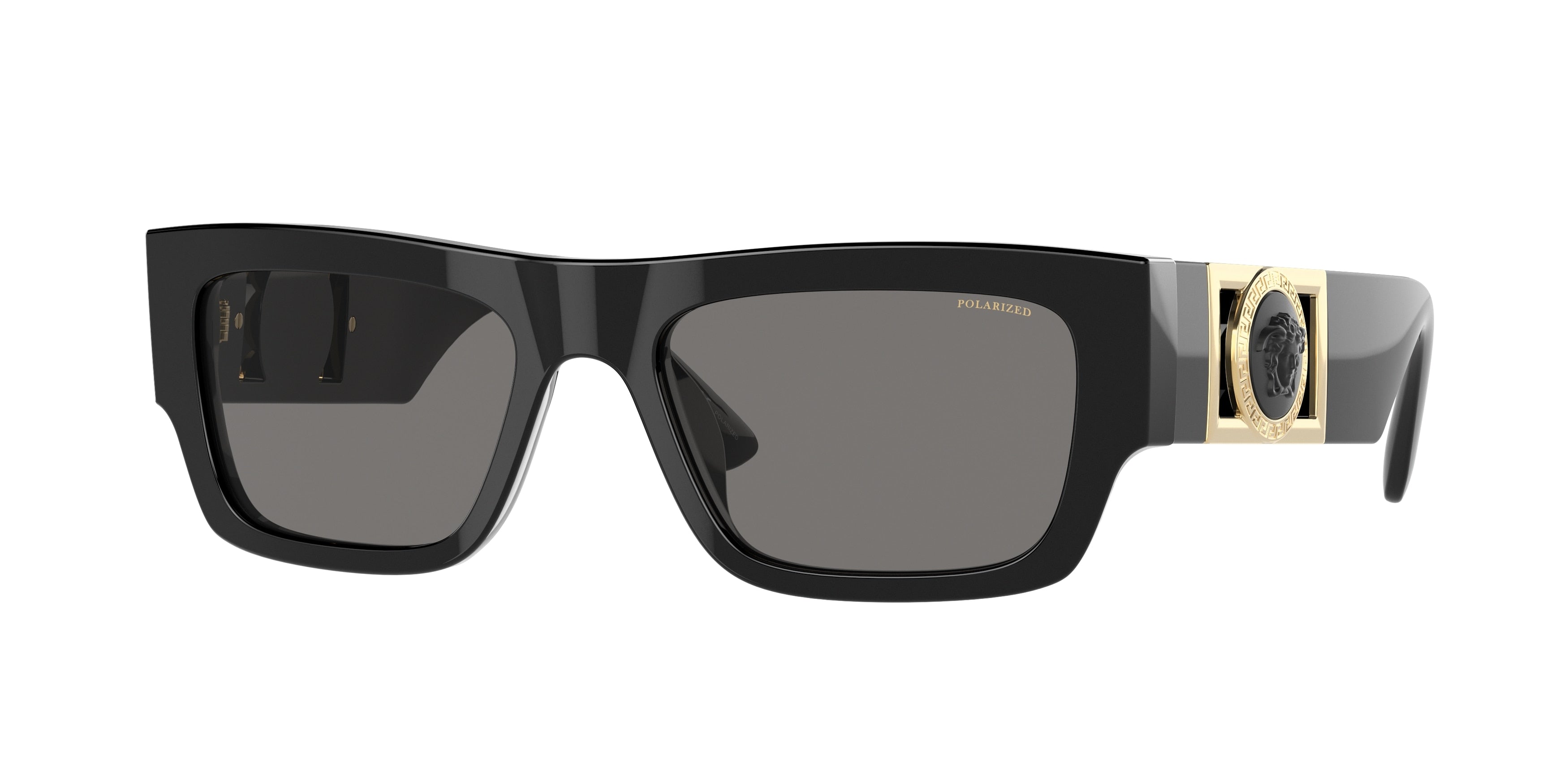 Versace VE4416U Rectangle Sunglasses  GB1/81-Black 53-145-18 - Color Map Black