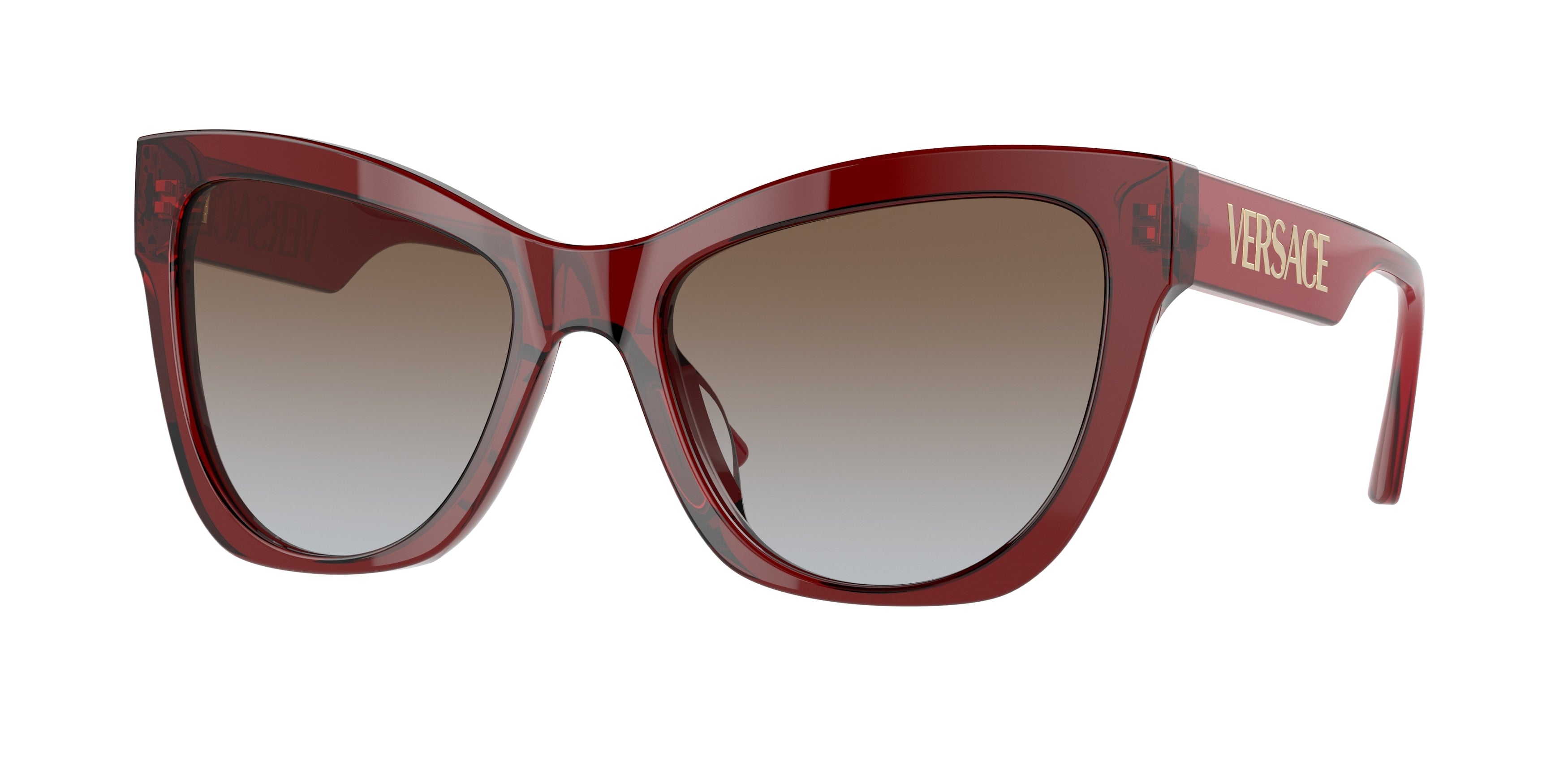 Versace VE4417U Cat Eye Sunglasses  388/89-Transparent Red 56-140-19 - Color Map Red