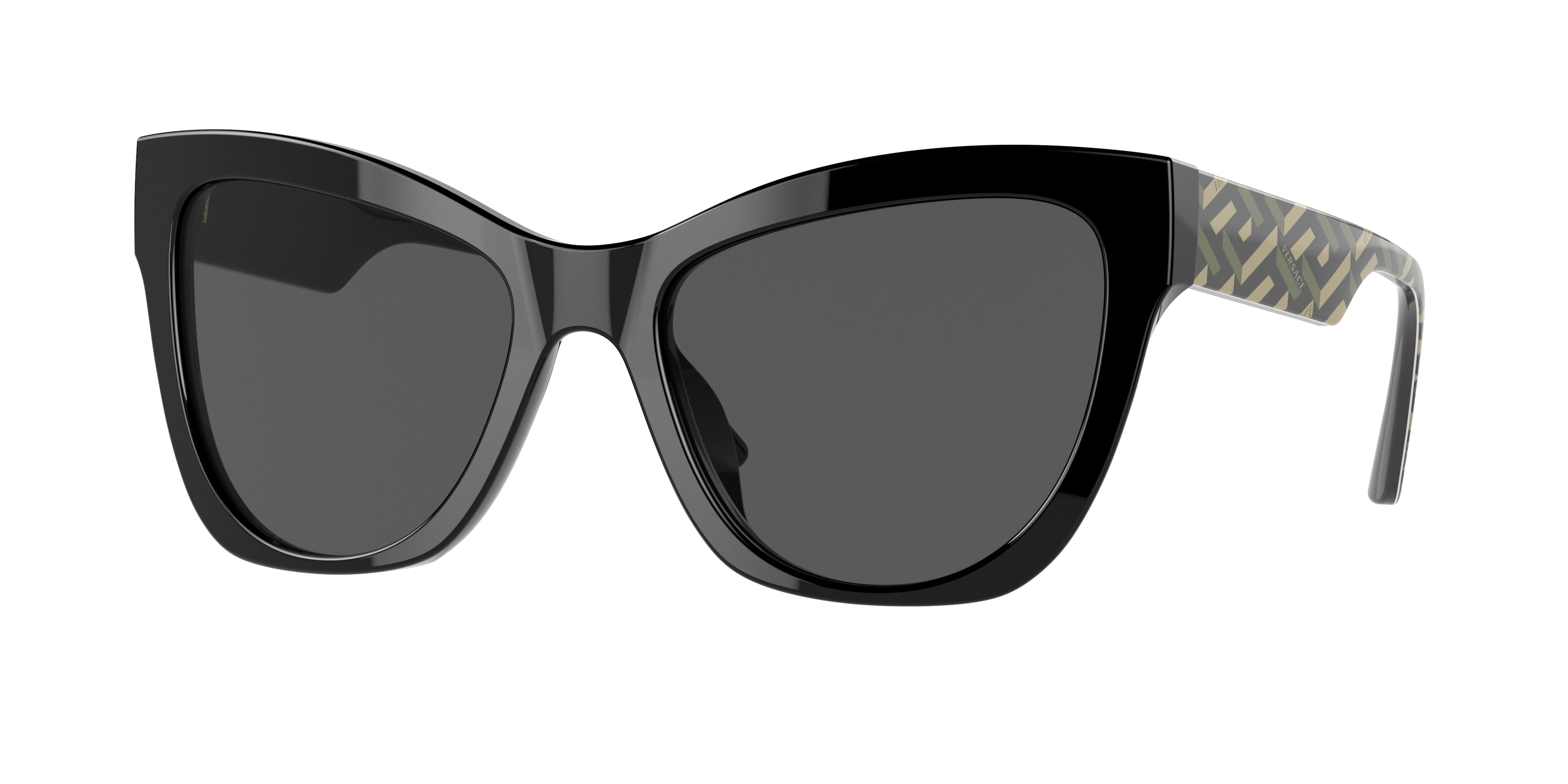 Versace VE4417U Cat Eye Sunglasses  535887-Black 56-140-19 - Color Map Black