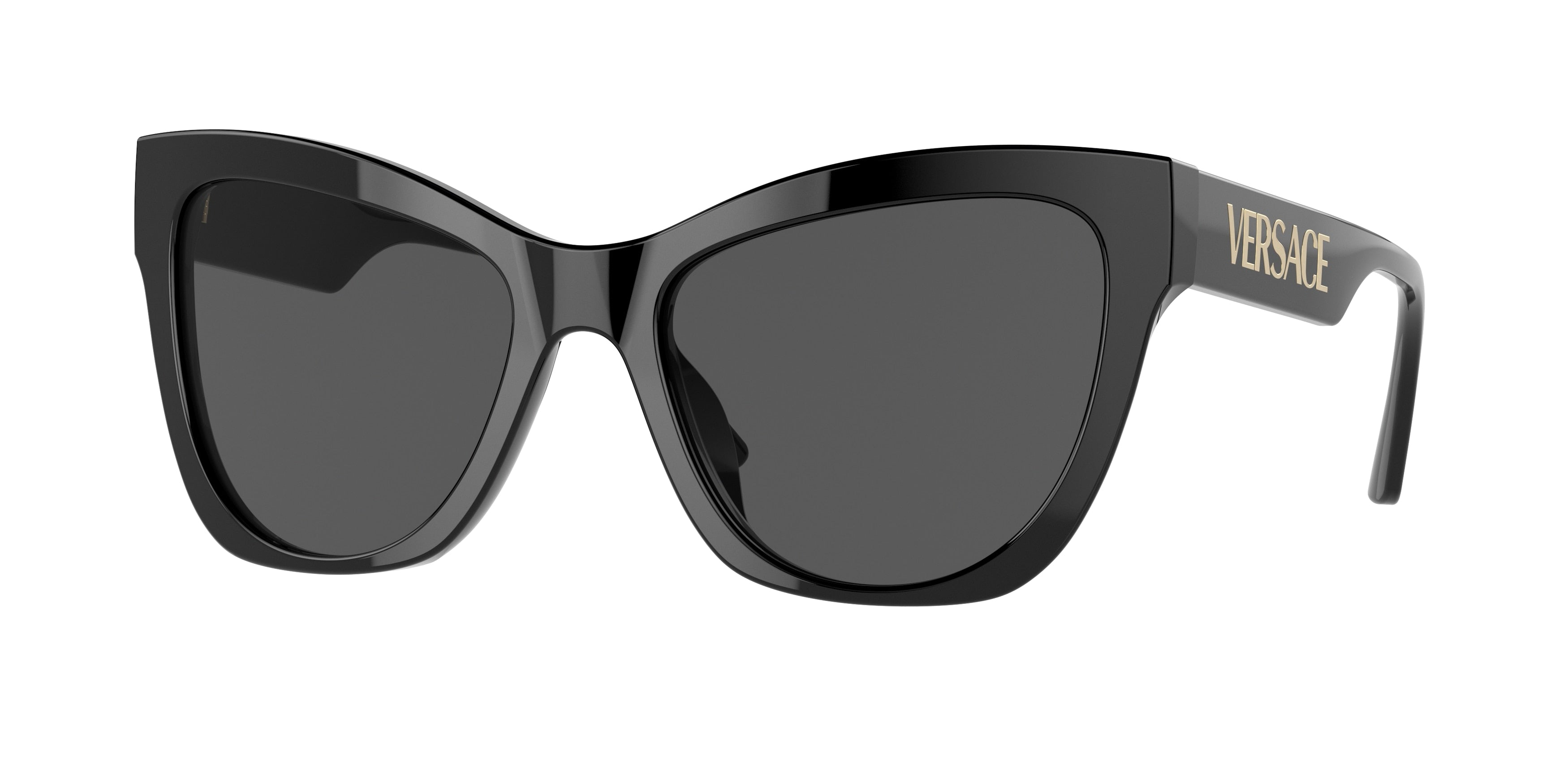 Versace VE4417U Cat Eye Sunglasses  GB1/87-Black 56-140-19 - Color Map Black