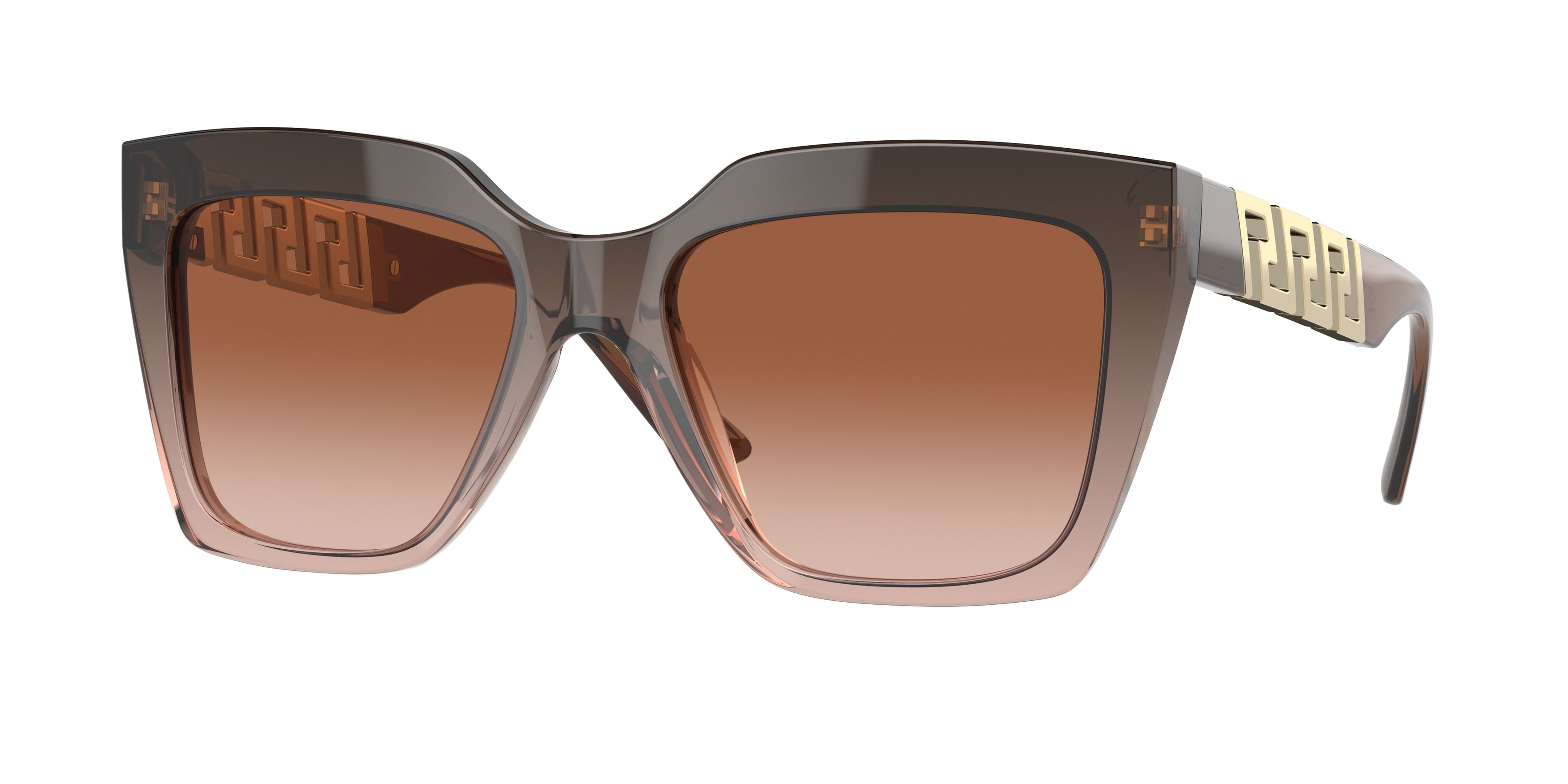 Versace VE4418 Square Sunglasses  533213-Brown Transparent Gradient Beige 56-145-19 - Color Map Brown