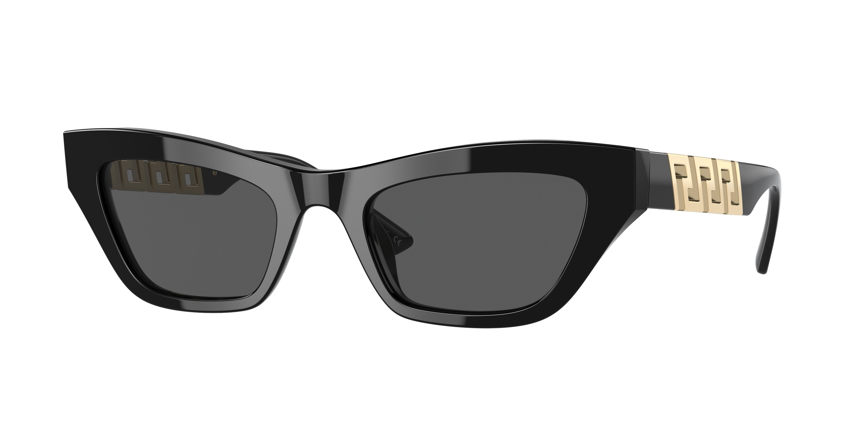 Versace VE4419 Cat Eye Sunglasses  GB1/87-Black 52-145-21 - Color Map Black