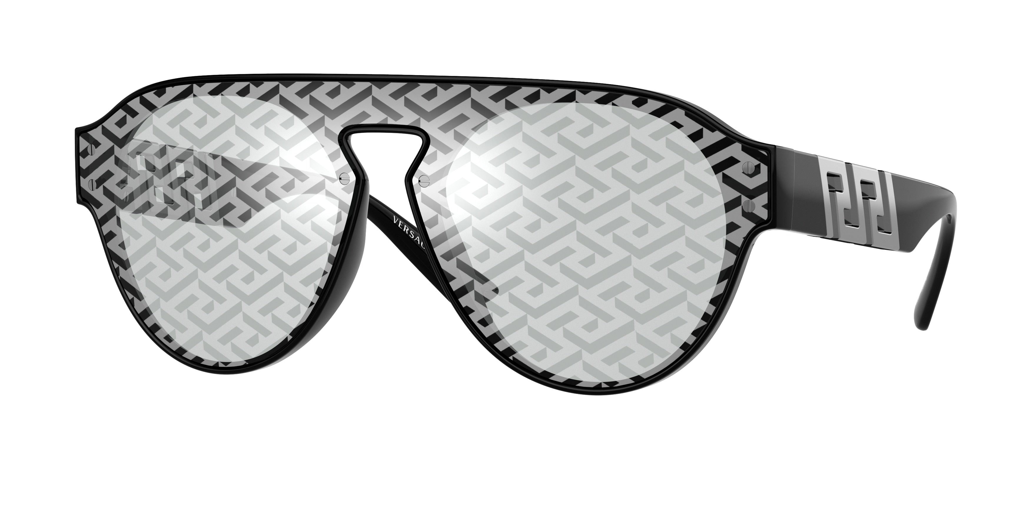 Versace VE4420 Phantos Sunglasses  GB1/AL-Black 0-145-144 - Color Map Black