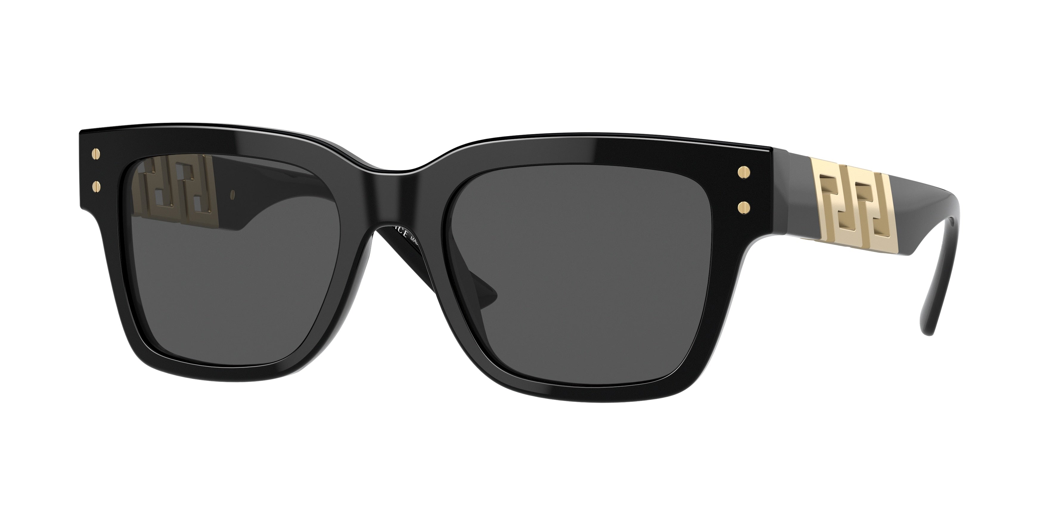 Versace VE4421 Rectangle Sunglasses  GB1/87-Black 52-145-20 - Color Map Black