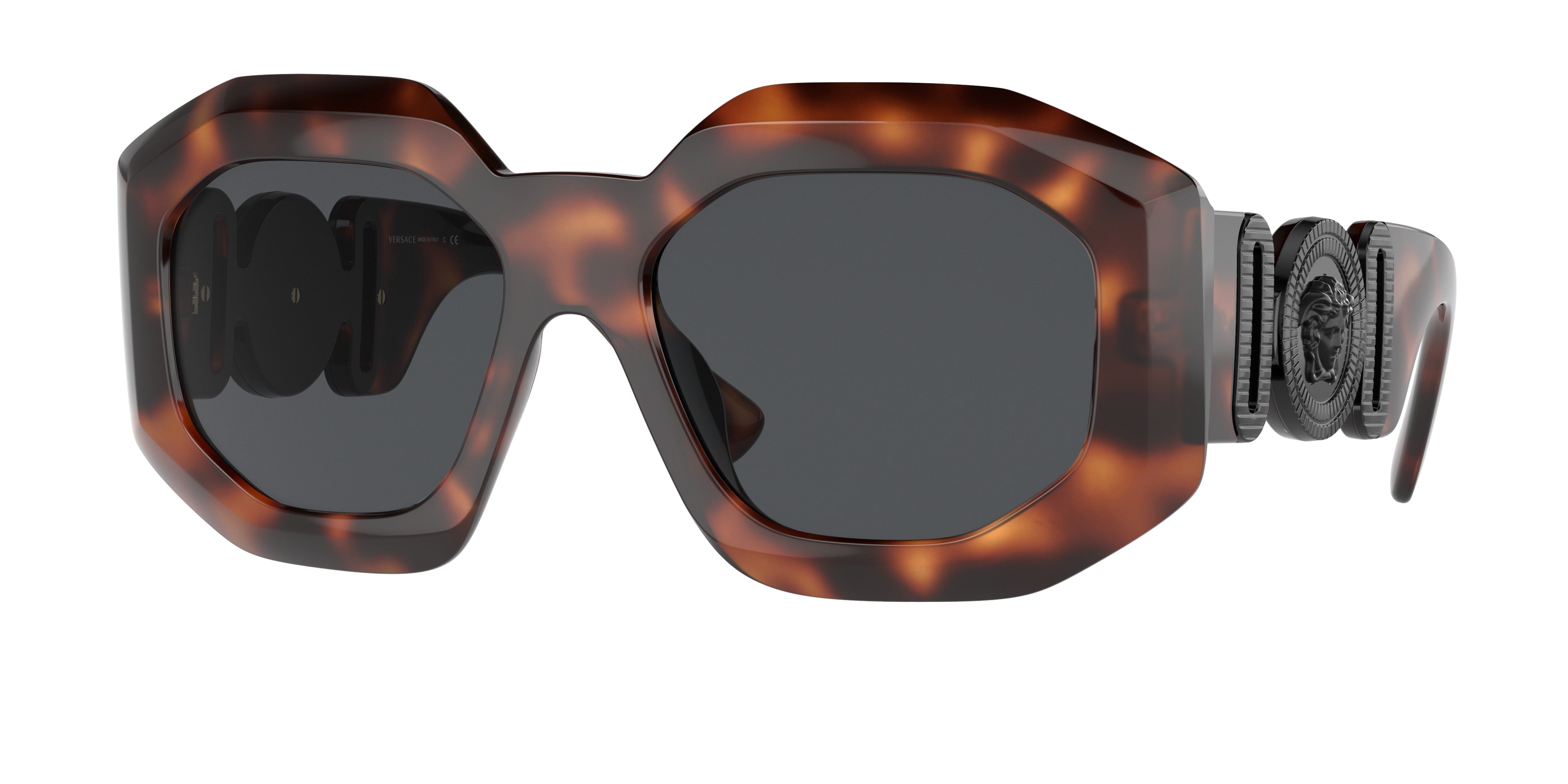 Versace VE4424U Irregular Sunglasses  521787-Havana 55-145-18 - Color Map Tortoise