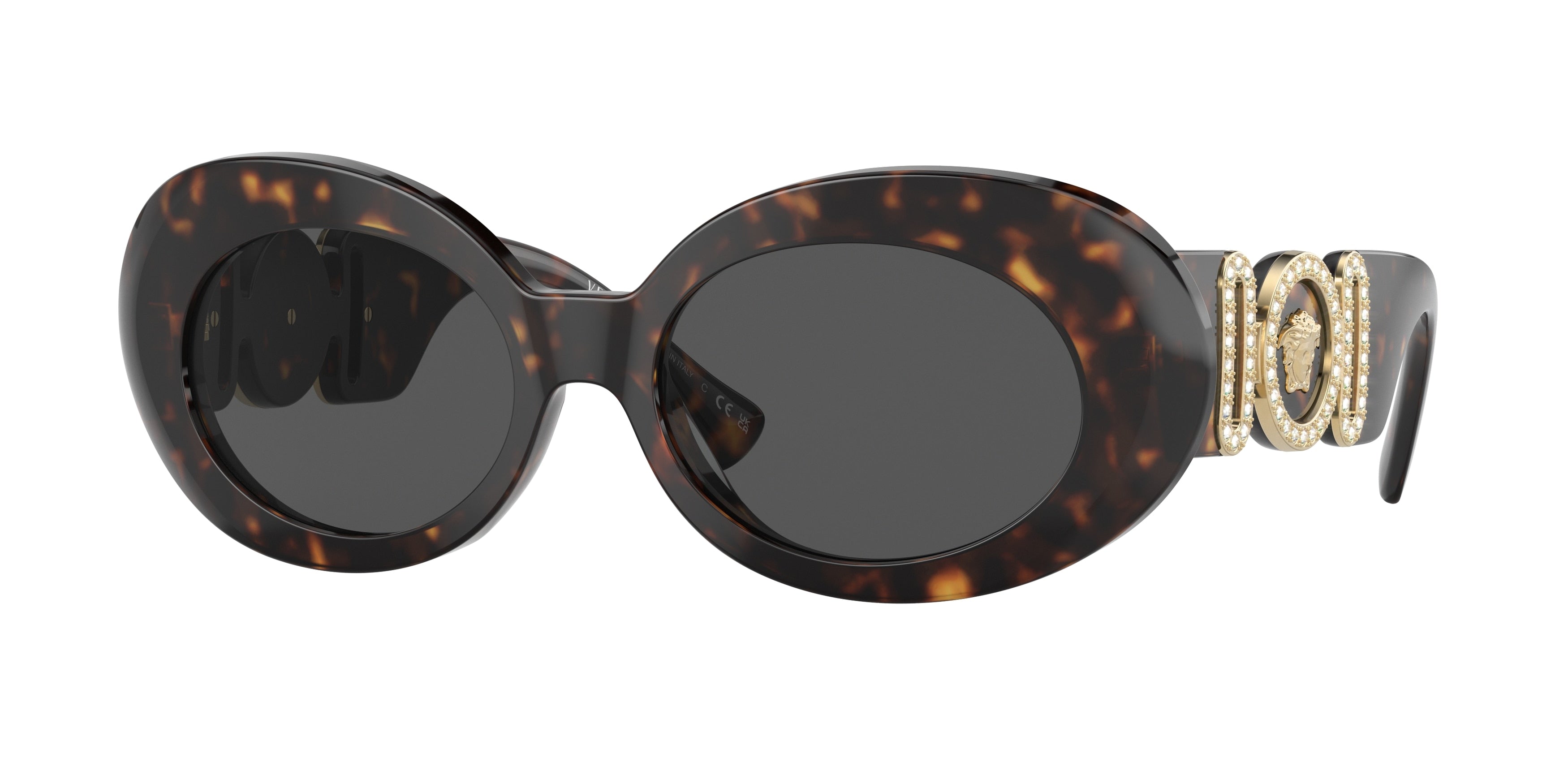 Versace VE4426BU Oval Sunglasses  108/87-Havana 54-145-18 - Color Map Tortoise