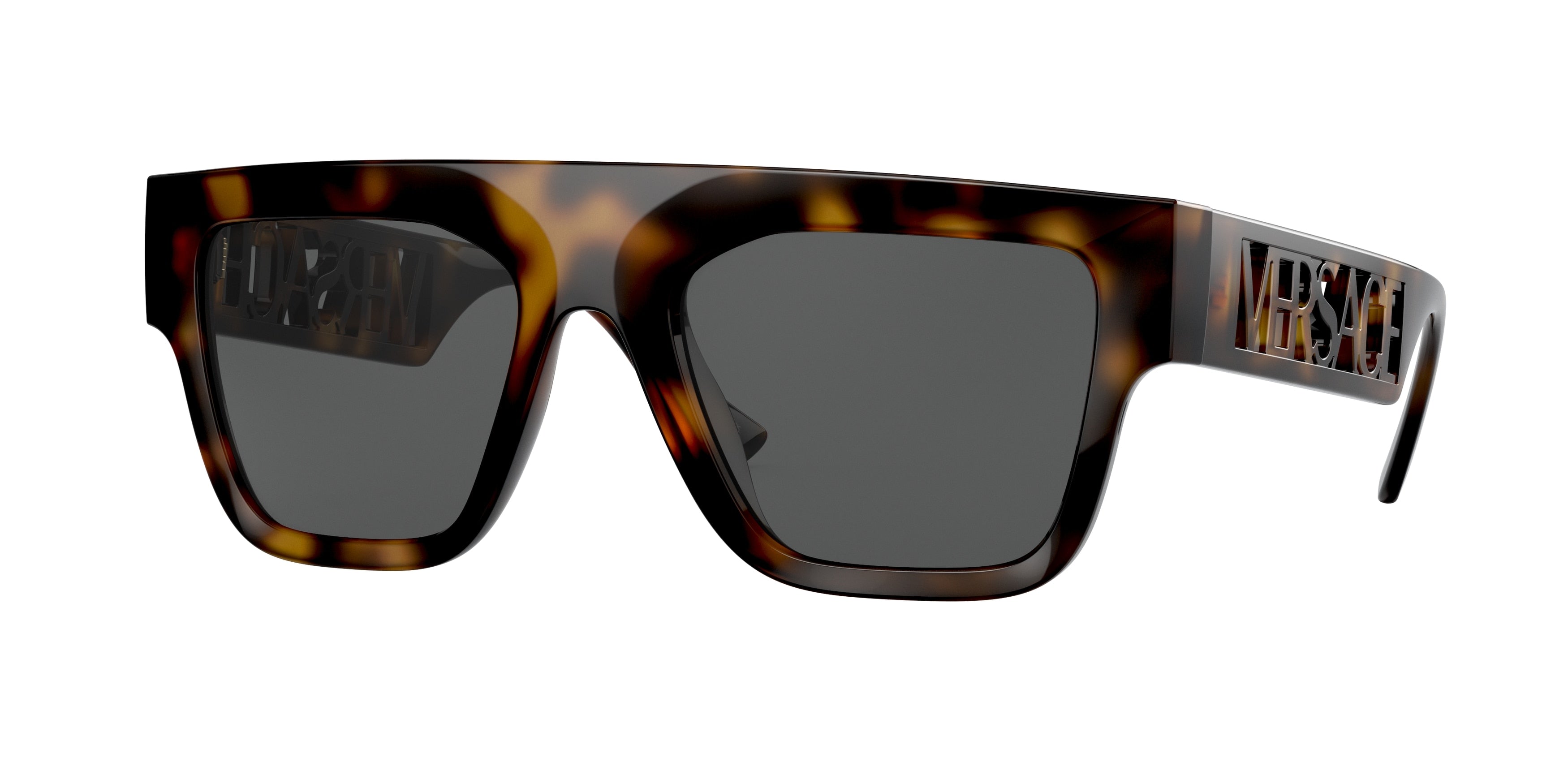 Versace VE4430U Rectangle Sunglasses  108/87-Havana 52-140-20 - Color Map Tortoise