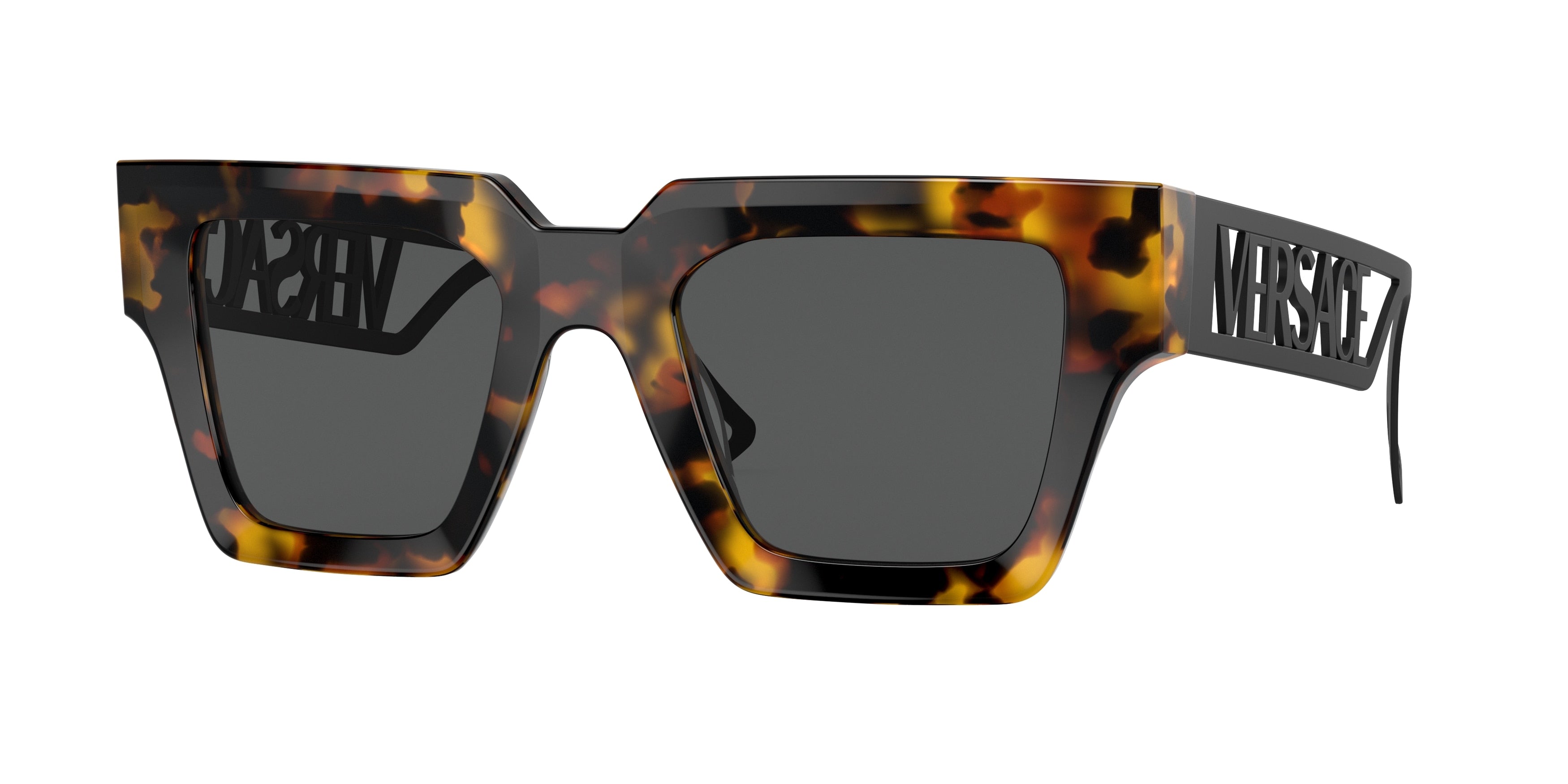 Versace VE4431 Square Sunglasses  514887-Havana 49-145-22 - Color Map Tortoise