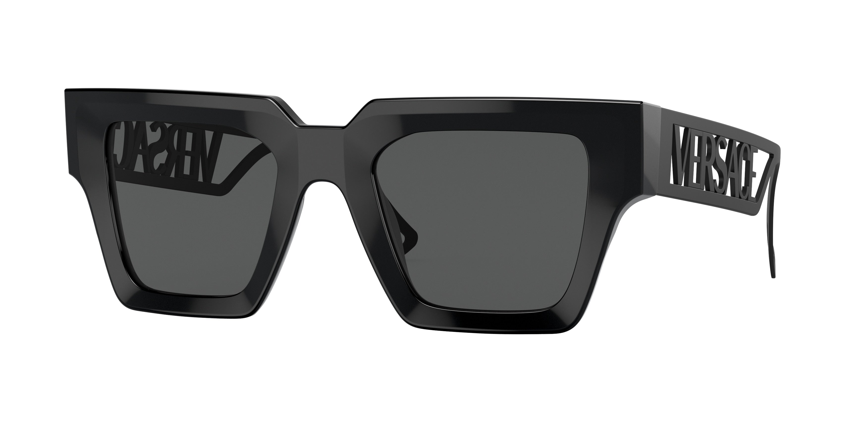 Versace VE4431 Square Sunglasses  538087-Black 49-145-22 - Color Map Black
