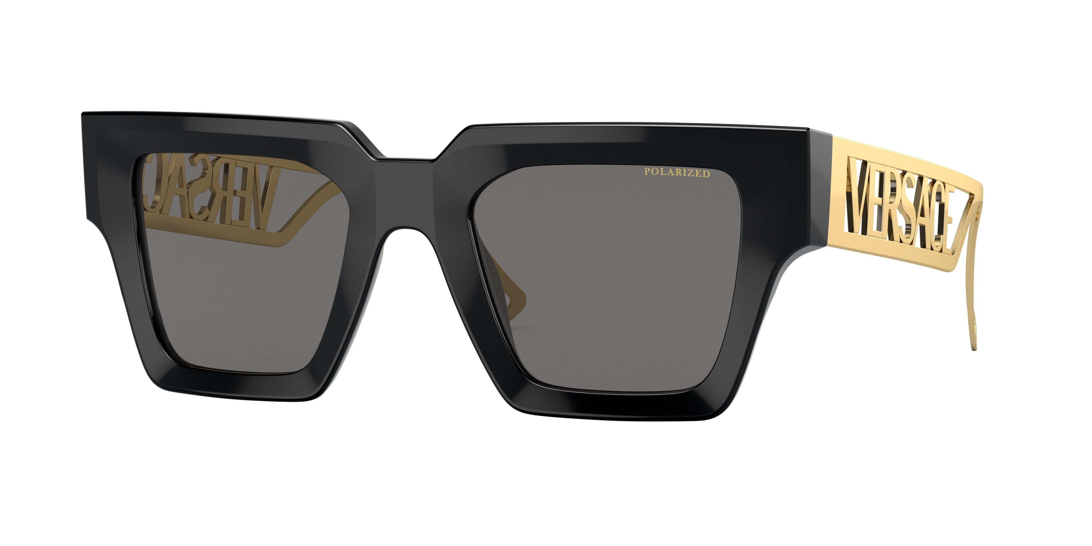 Versace VE4431 Square Sunglasses  GB1/81-Black 49-145-22 - Color Map Black