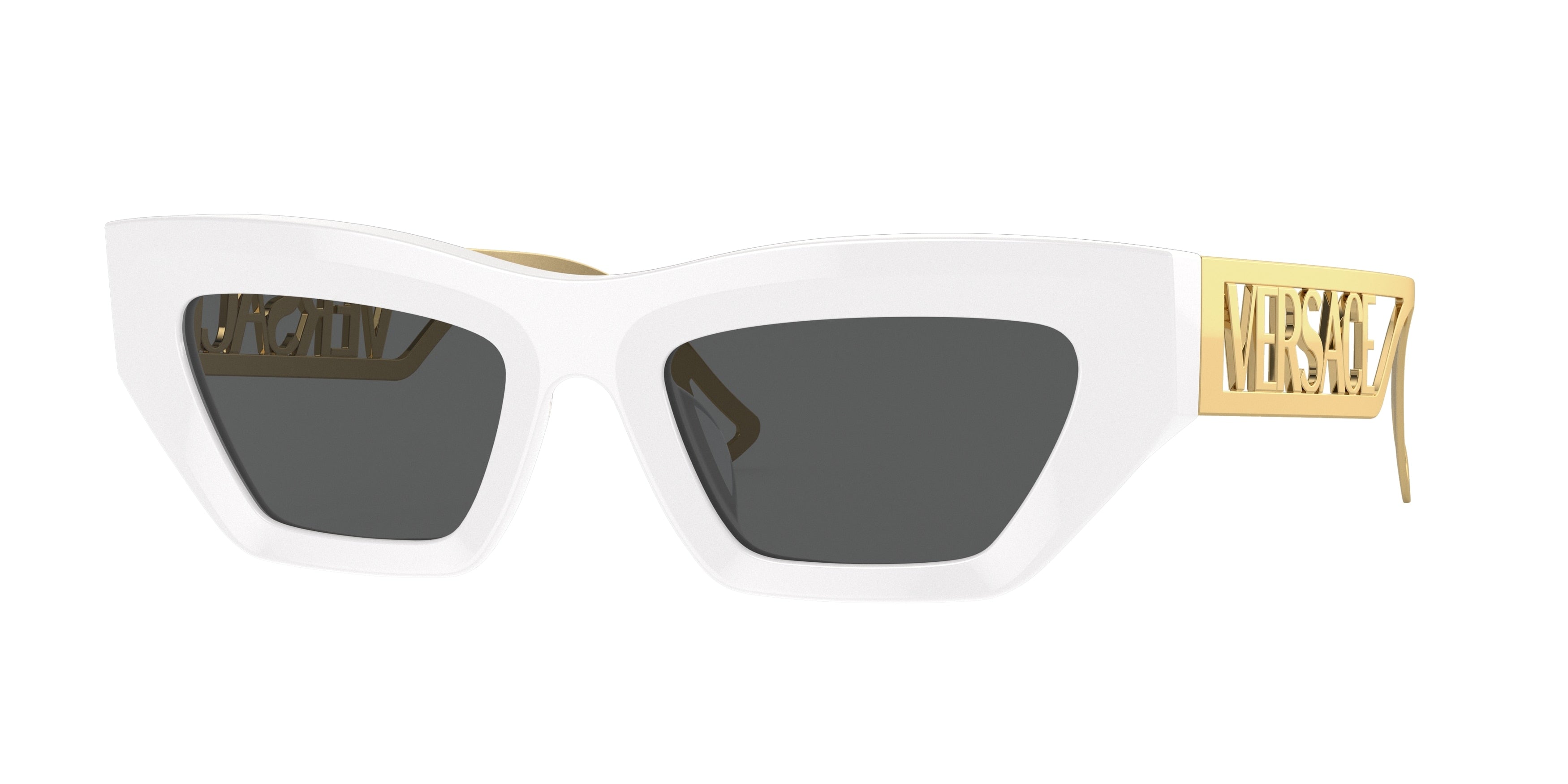 Versace VE4432U Irregular Sunglasses  401/87-White 52-145-20 - Color Map White