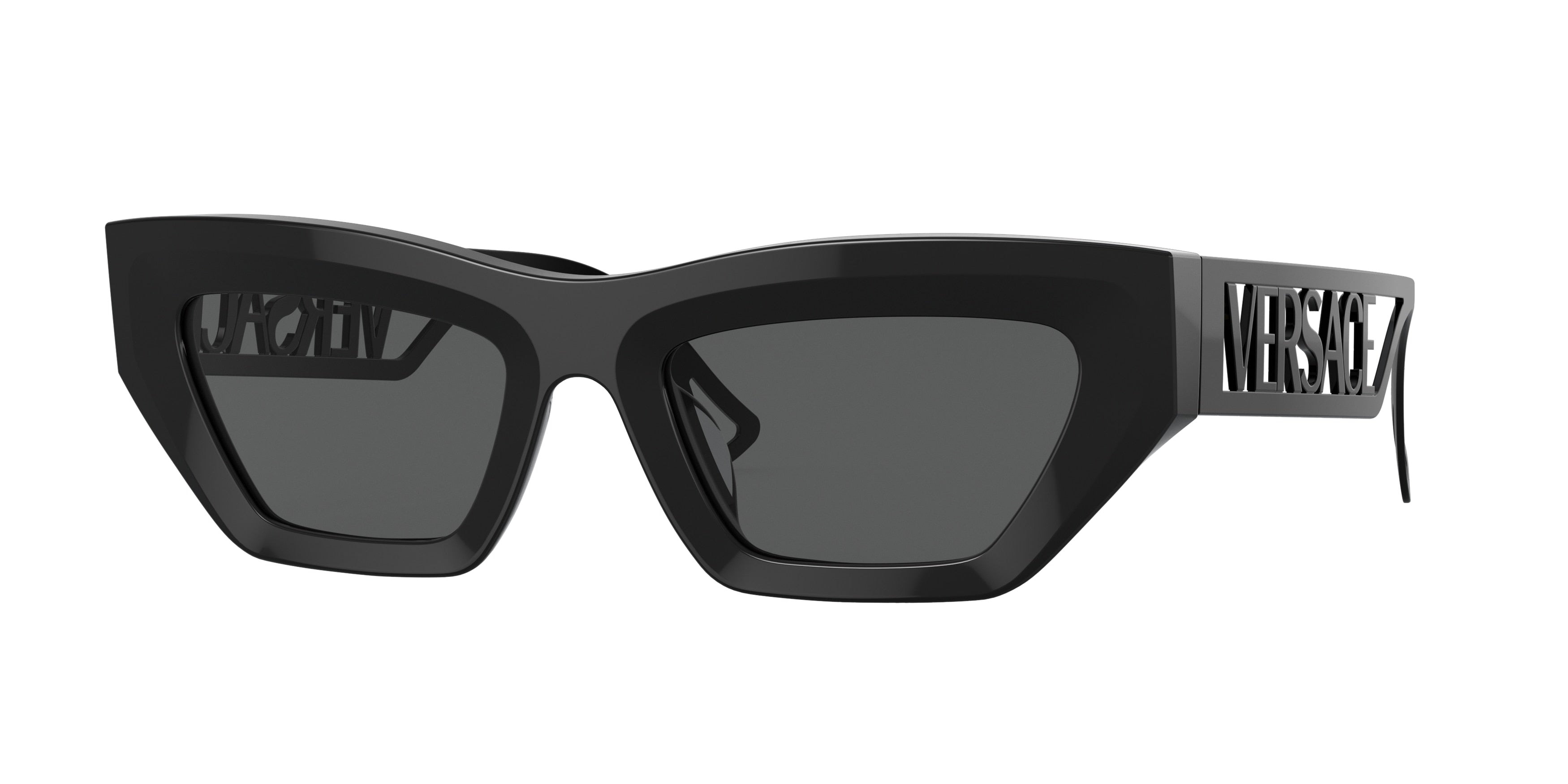 Versace VE4432U Irregular Sunglasses  523287-Black 52-145-20 - Color Map Black