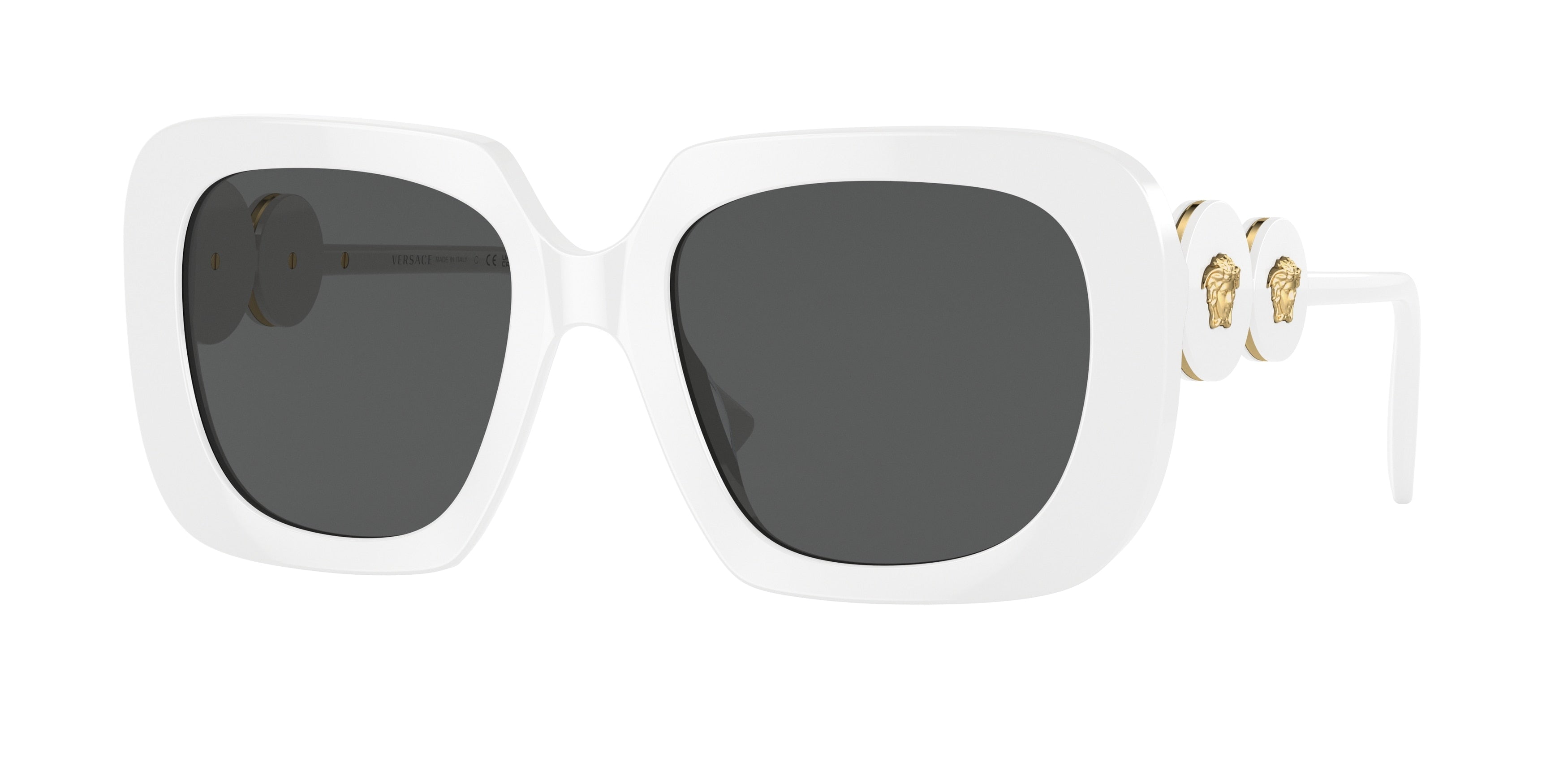 Versace VE4434 Square Sunglasses  314/87-Optical White 54-145-20 - Color Map White