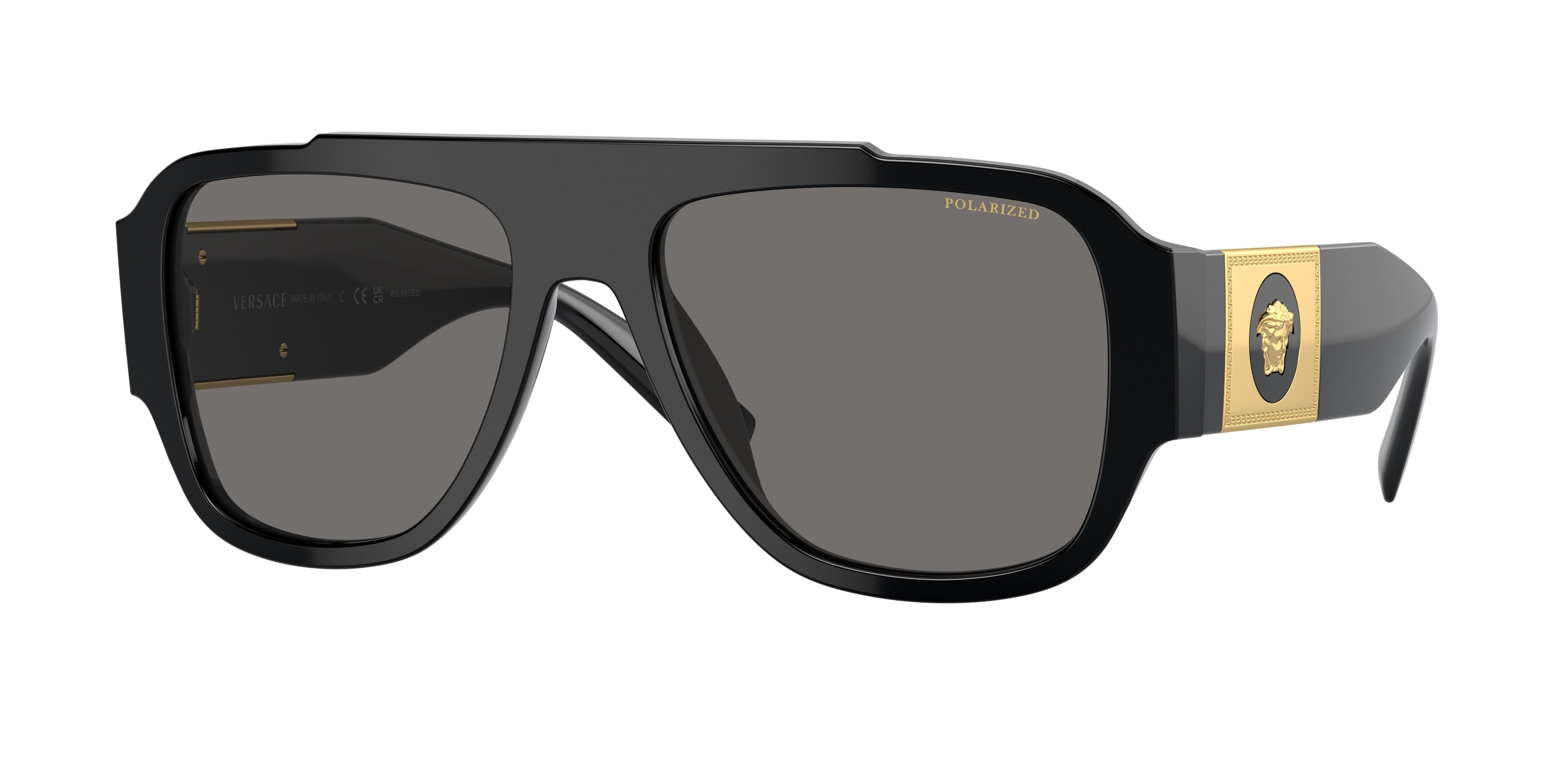 Versace VE4436U Pillow Sunglasses  GB1/81-Black 57-140-18 - Color Map Black