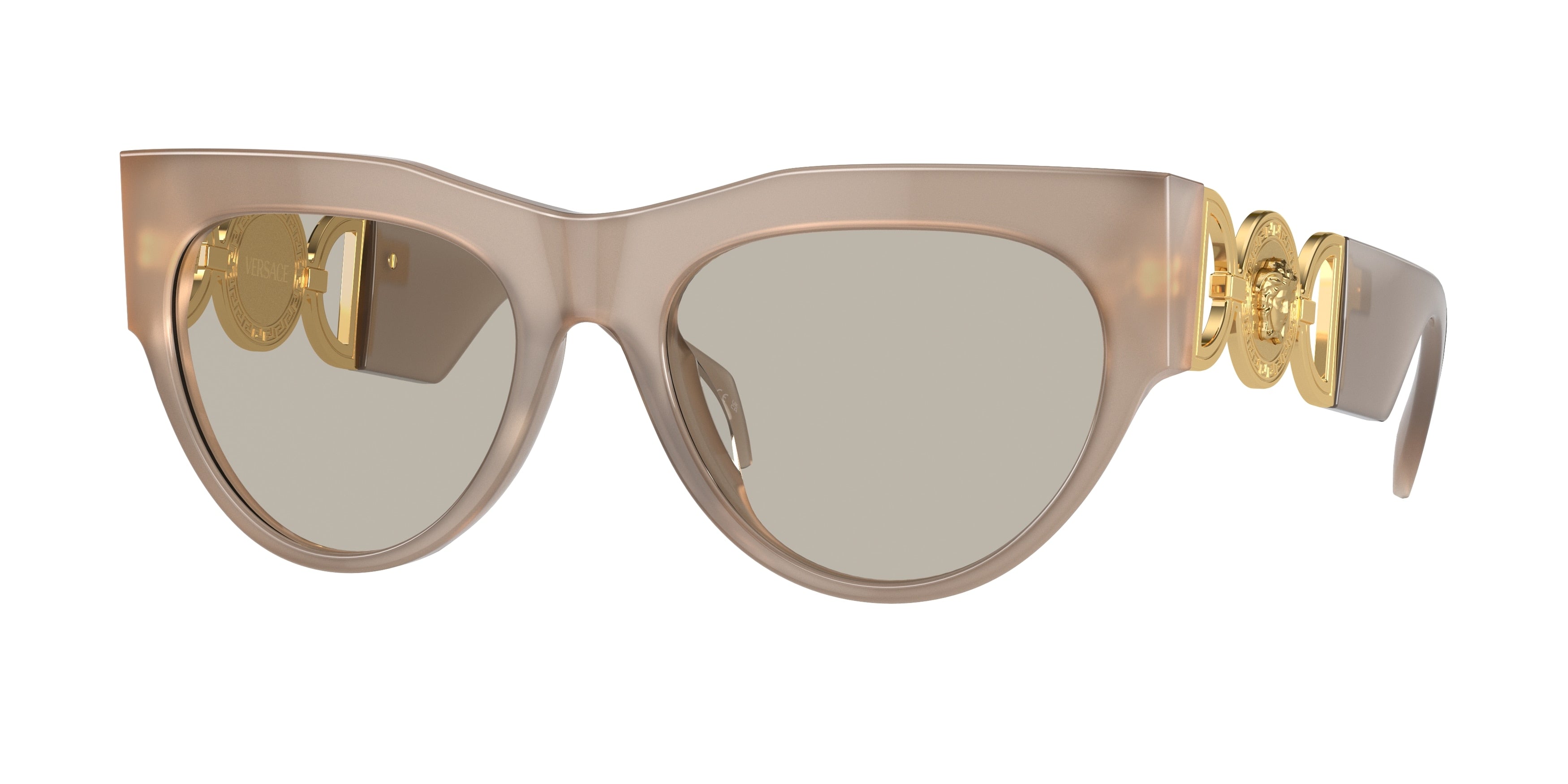 Versace VE4440U Irregular Sunglasses  5407/3-Opal Brown 56-145-19 - Color Map Brown