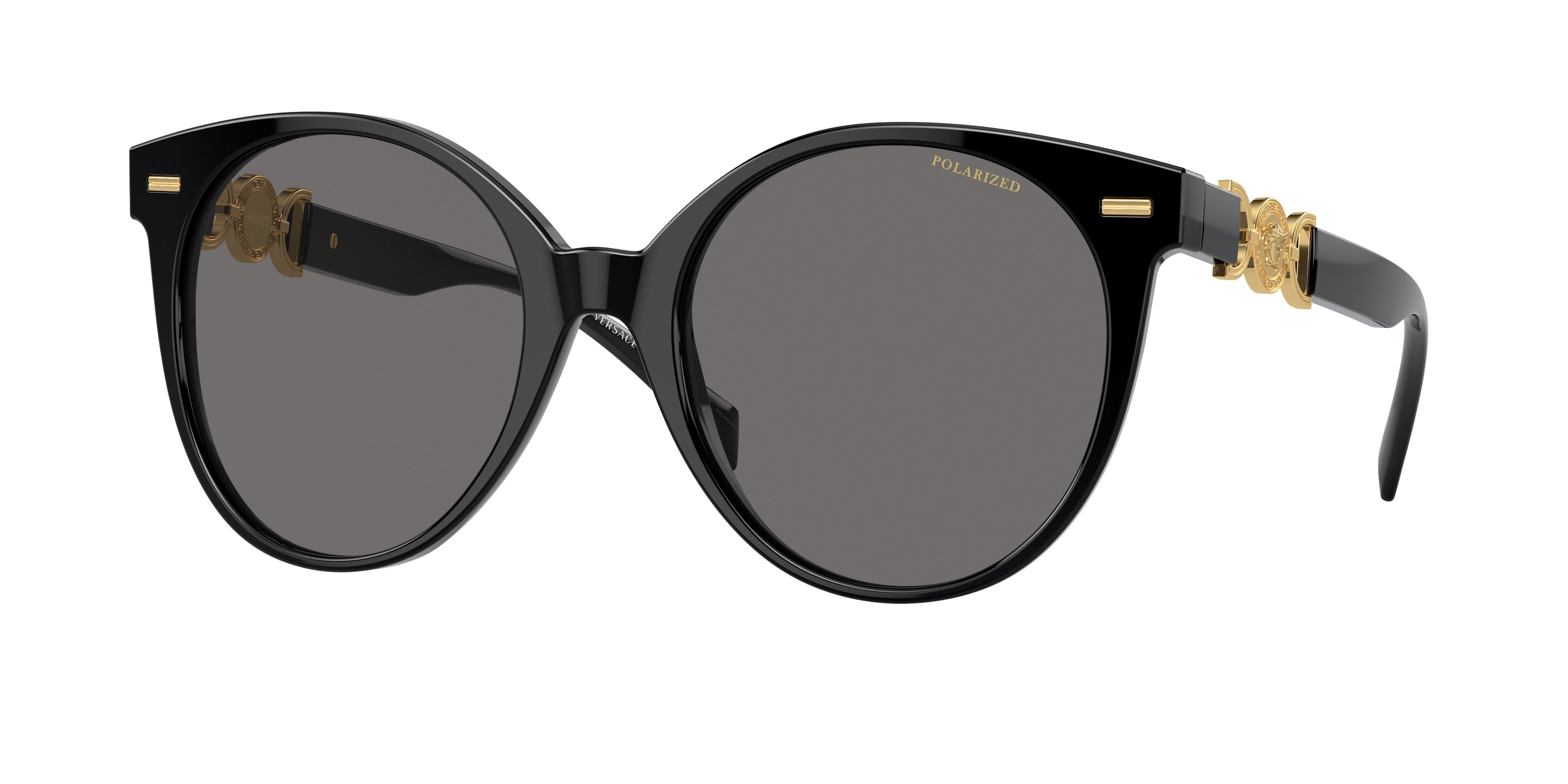 Versace VE4442 Phantos Sunglasses  GB1/81-Black 55-140-20 - Color Map Black
