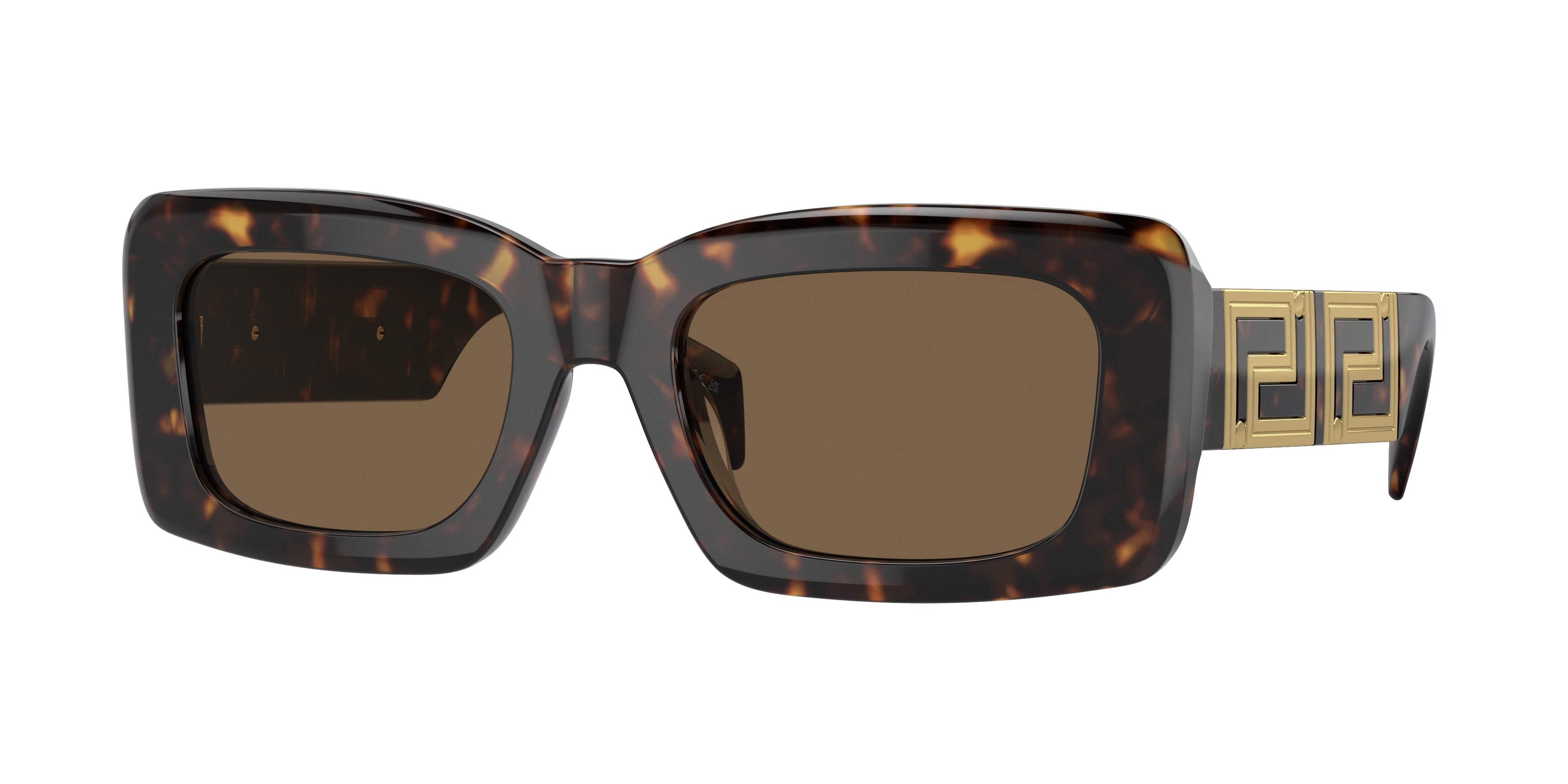 Versace VE4444U Rectangle Sunglasses  108/73-Havana 54-140-21 - Color Map Tortoise
