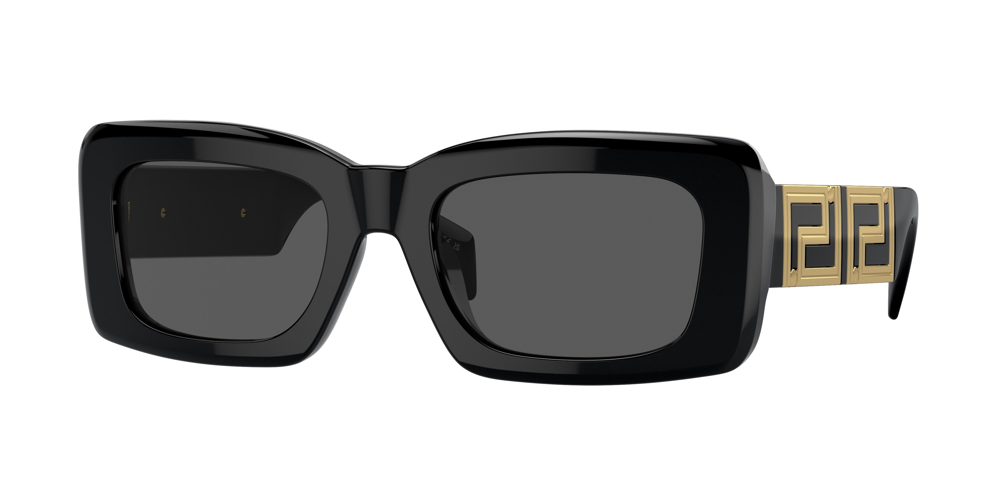 Versace VE4444U Rectangle Sunglasses  GB1/87-Black 54-140-21 - Color Map Black
