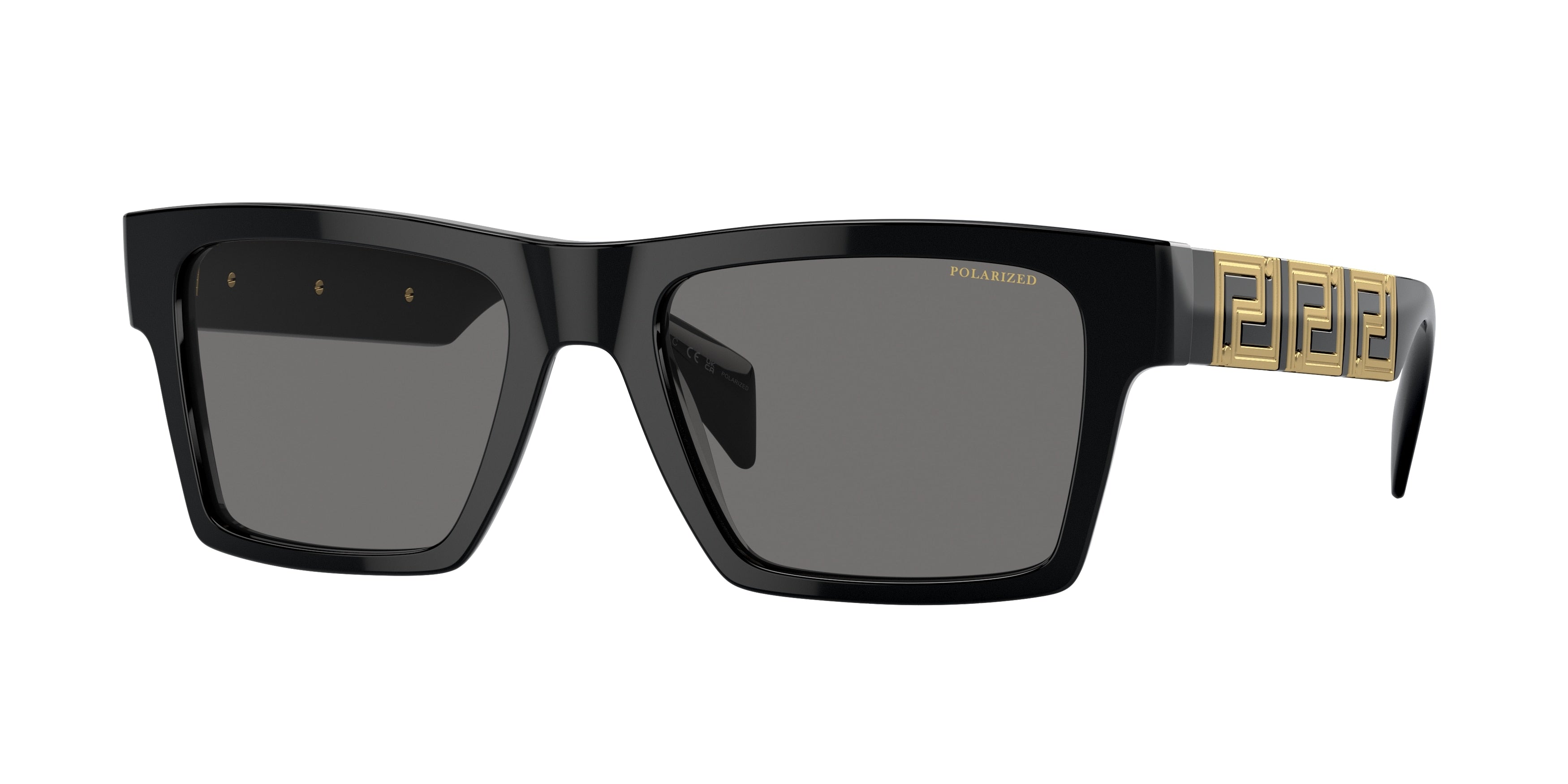 Versace VE4445 Rectangle Sunglasses  GB1/81-Black 54-145-19 - Color Map Black