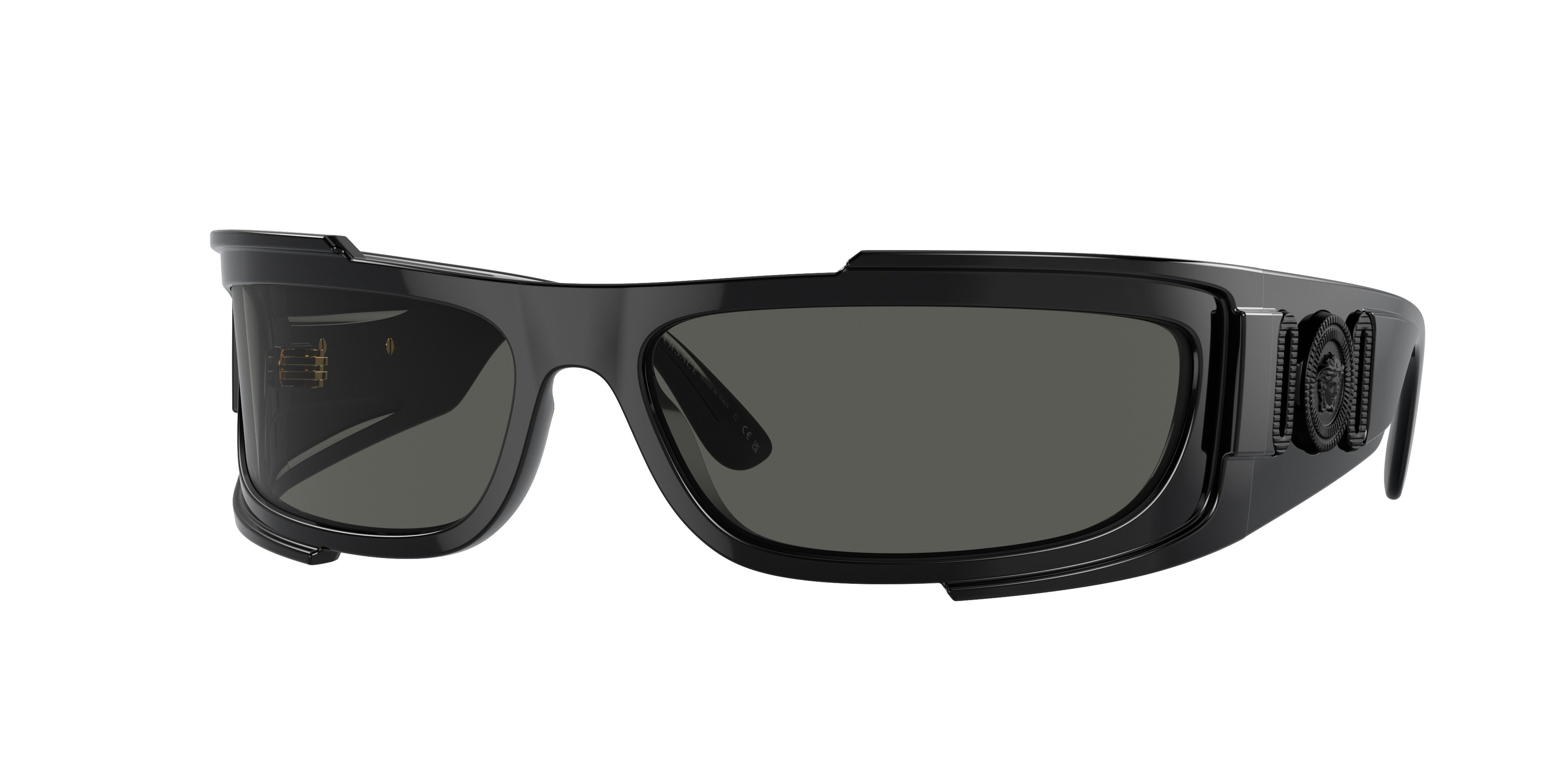 Versace VE4446 Rectangle Sunglasses  GB1/87-Black 67-120-16 - Color Map Black
